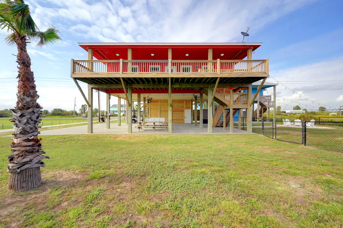 exterior of beach home