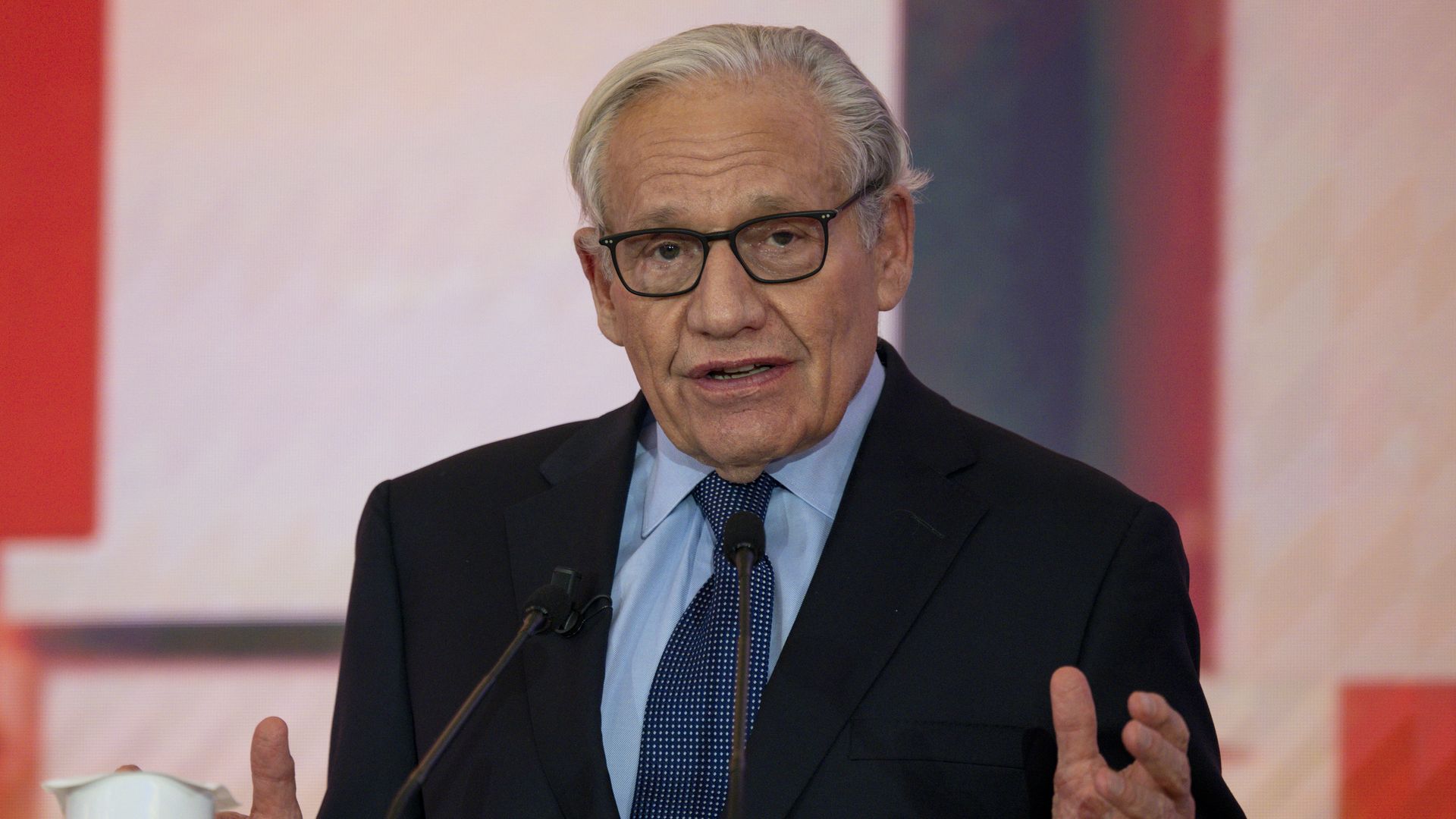 Investigative journalist Bob Woodward delivers remarks on "New threats for Democracy" during CNN International Summit on November 21, 2022, in Lisbon, Portugal.