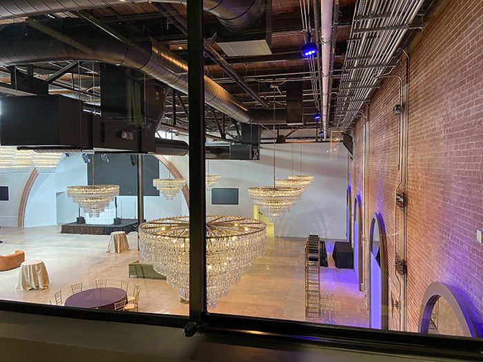 The Model T room overlooks the main function area. 