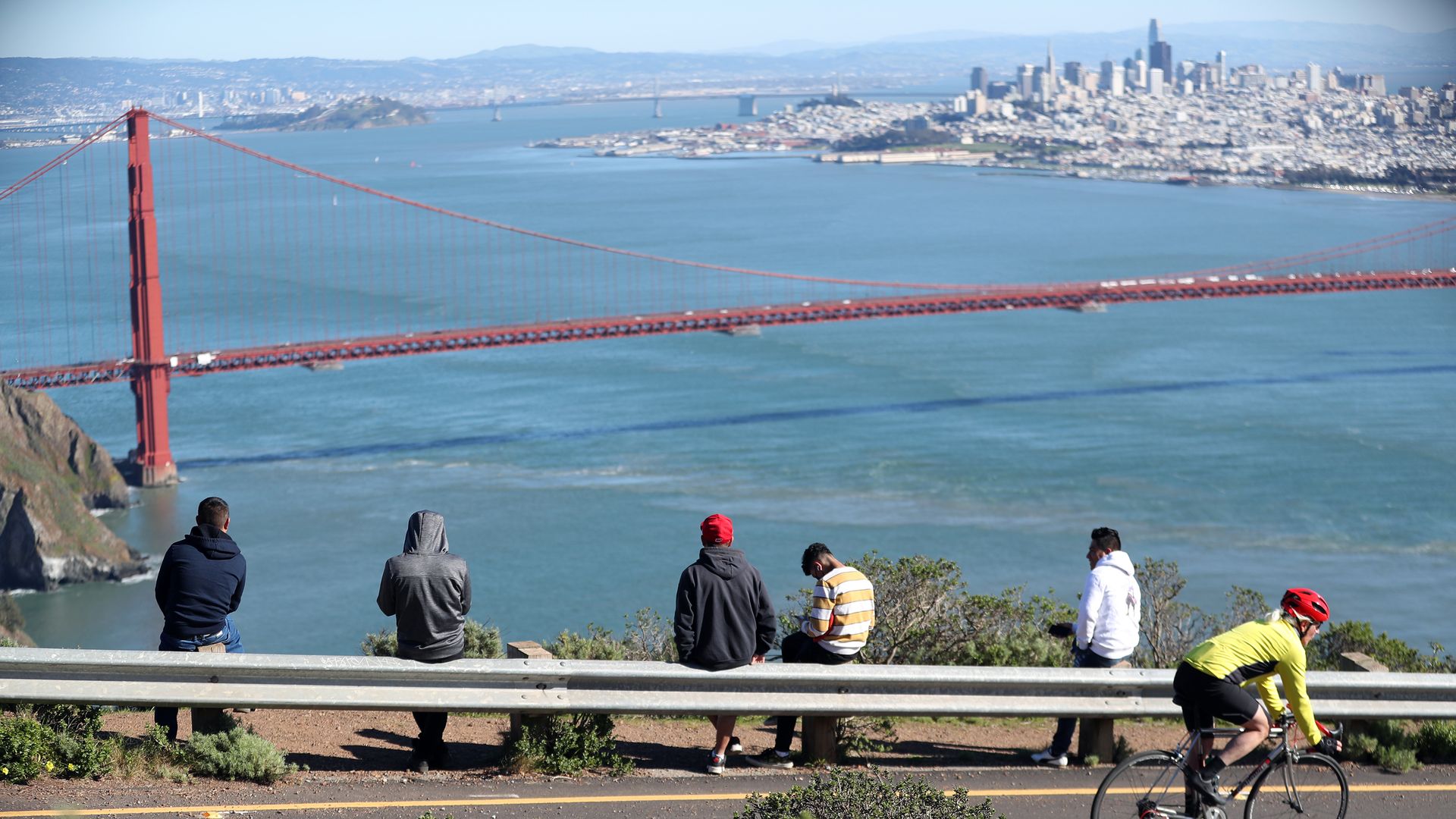 The San Francisco peninsula as seen from Sausalito.
