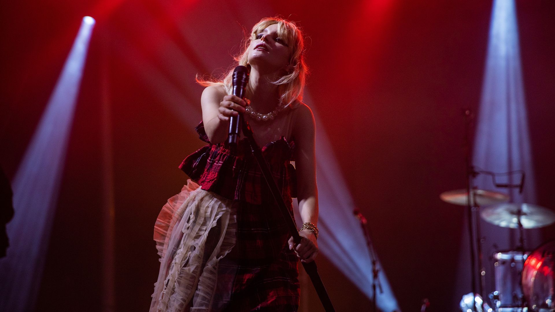 Lauren Mayberry of Chvrches performs on stage during Day In Day Out music festival at Seattle Center on September 05, 2021 in Seattle, Washington.