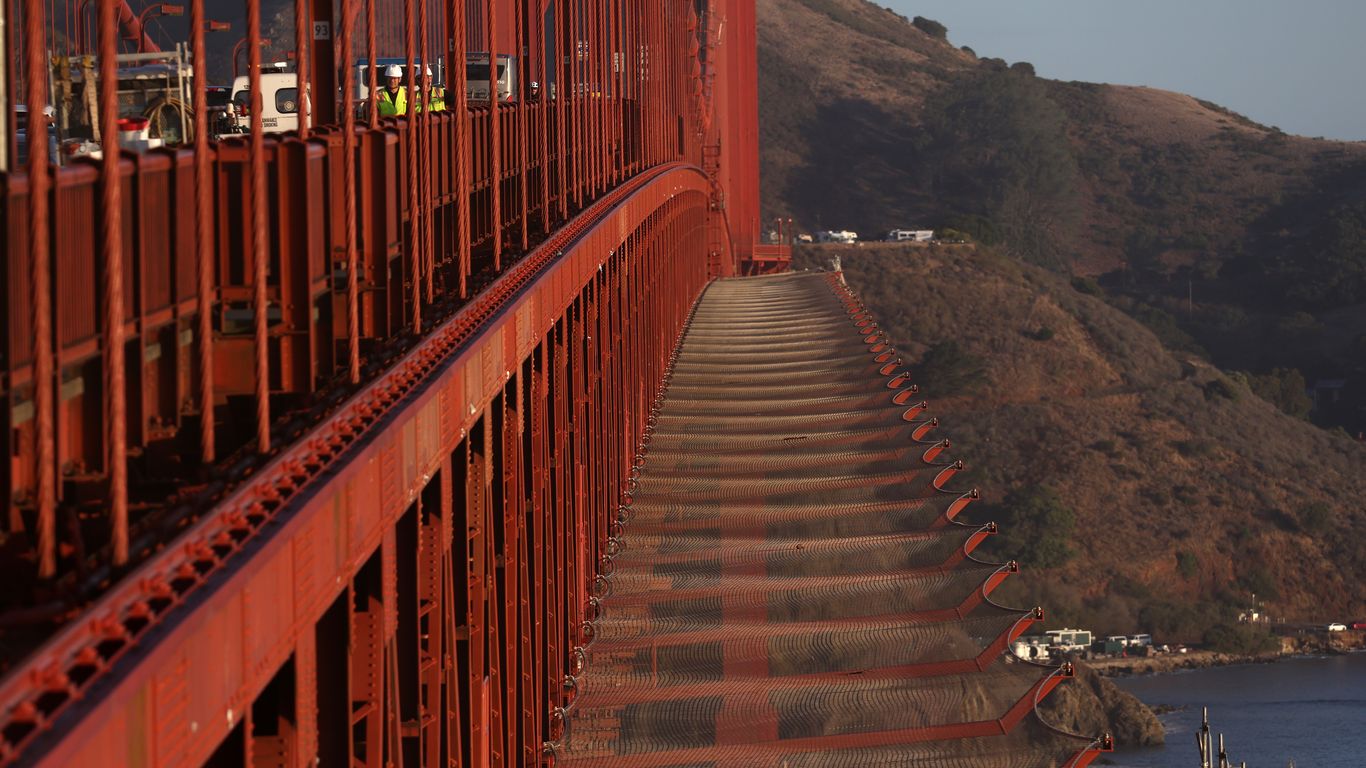 Golden Gate Bridge suicide prevention net is fully installed Axios