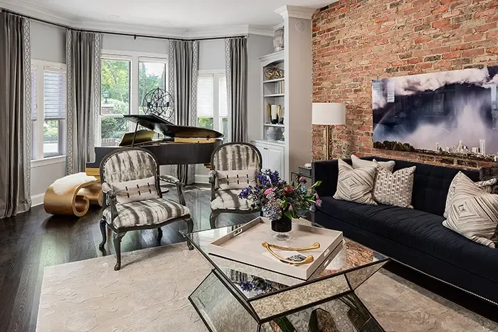 Finalist- Historic makeover living room piano