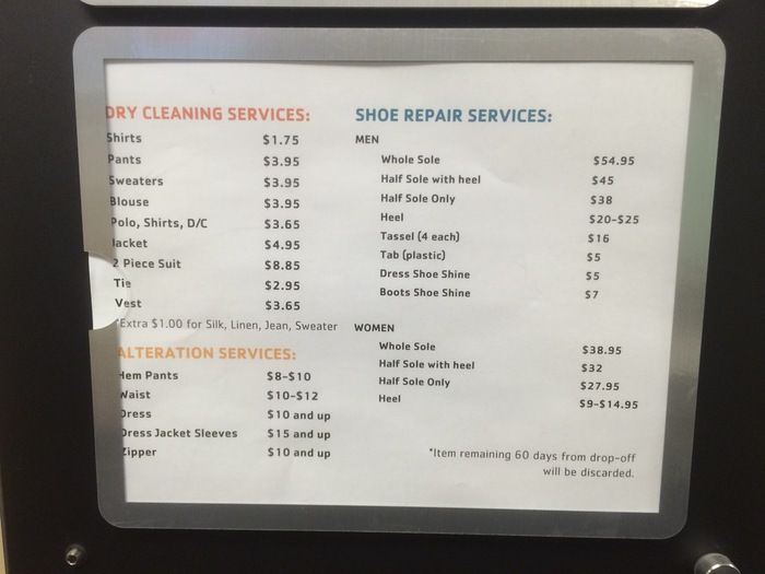 dowd ymca dry cleaning prices