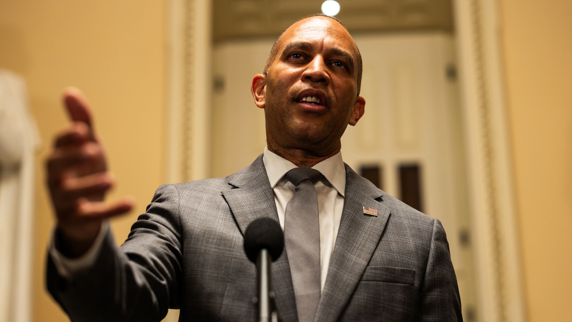 Hakeem Jeffries tells colleagues Kamala Harris will be 47th president