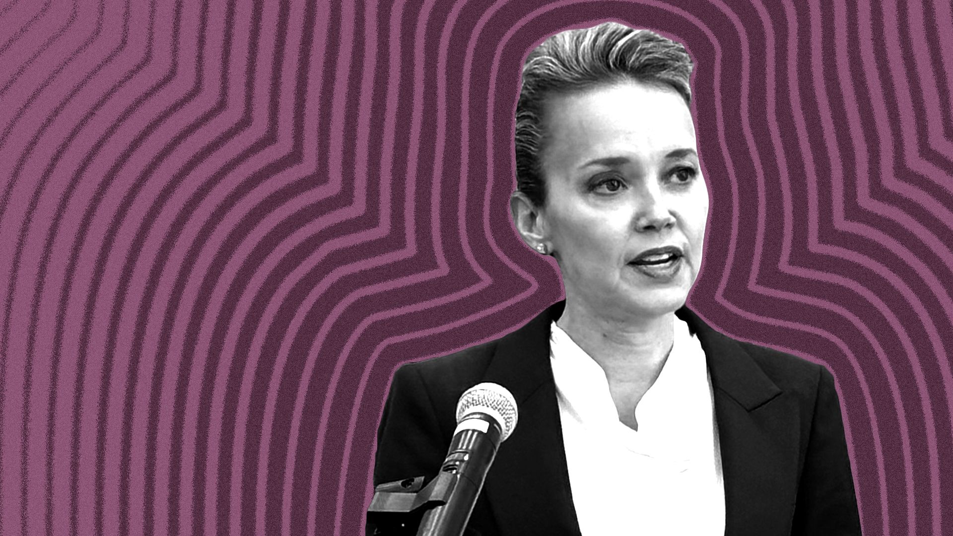 Photo illustration of Helena Moreno with lines radiating from her. 