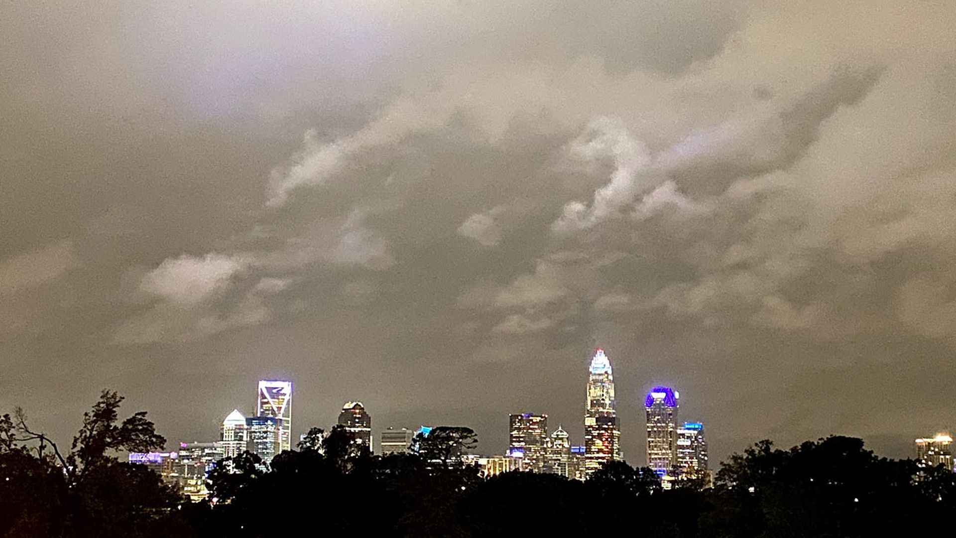 skyline view from east charlotte