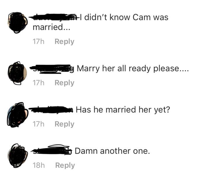 Cam Newton Kia Stevens Instagram Comments 3