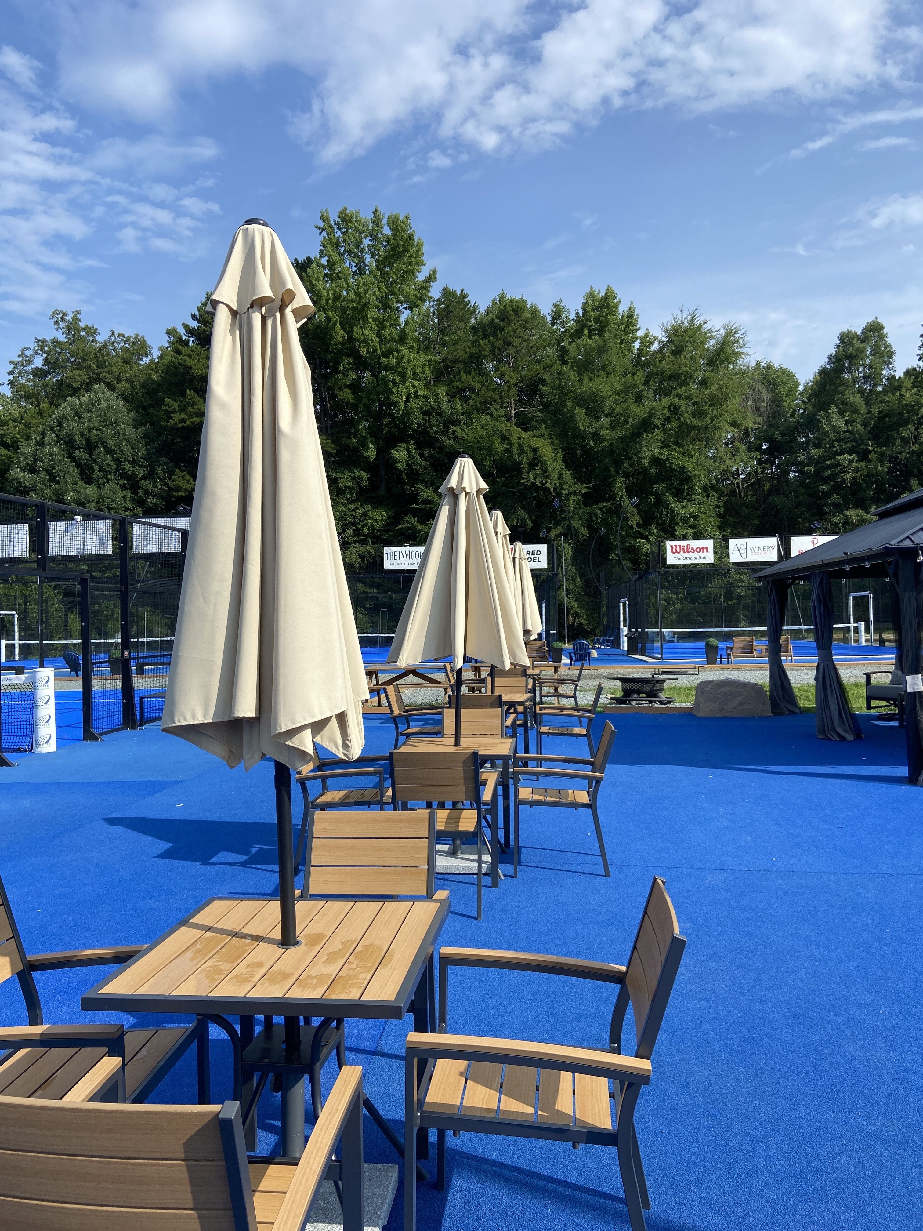 Padel social area.