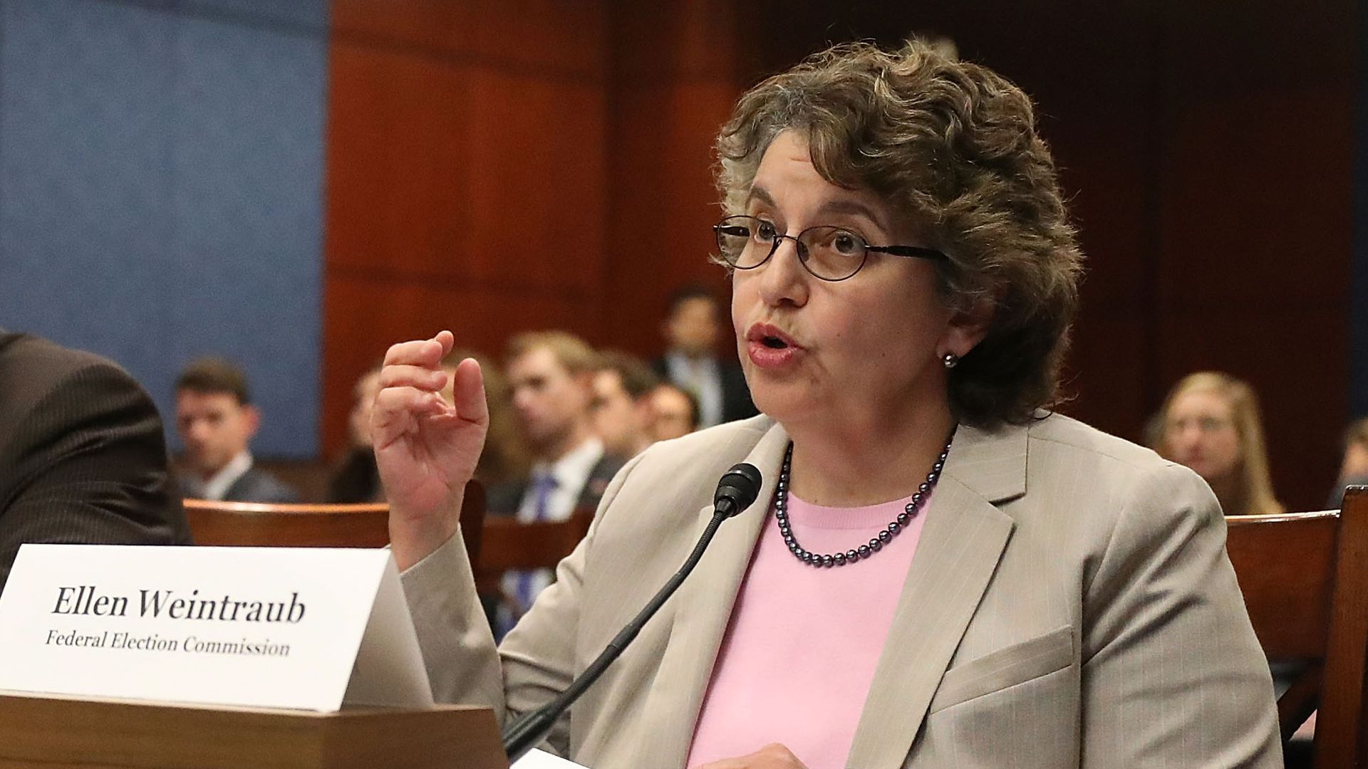 Federal Election Commission Ellen Weintraub during a committee hearing in the Capitol in 2017. 
