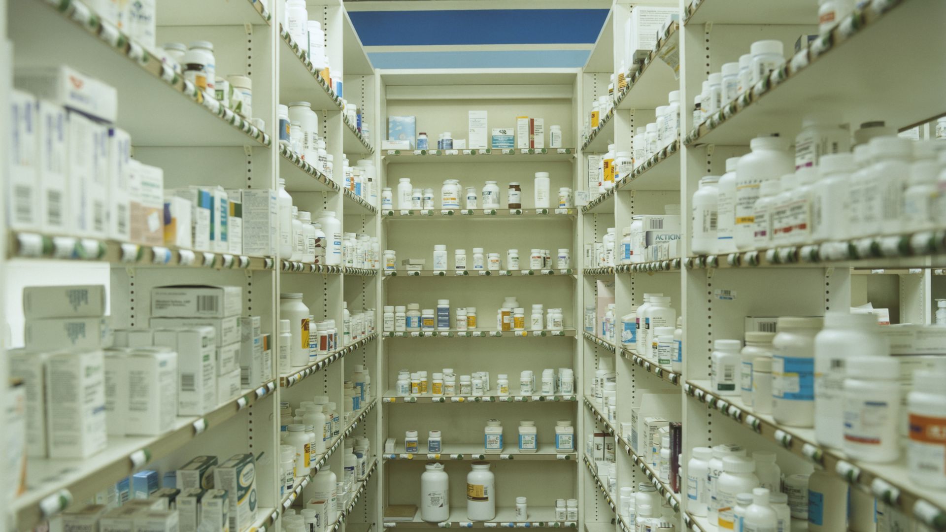 A pharmacy's storage of prescription medicines