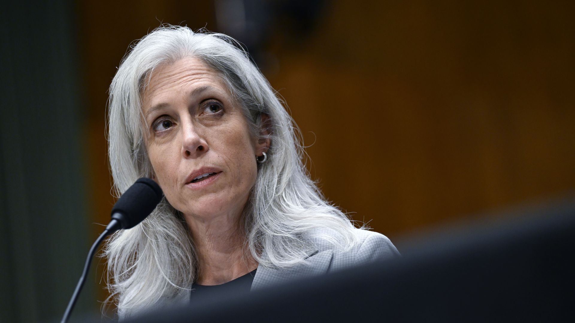 Susan Monarez takes part in a hearing on her nomination for Director of the Centers of Disease Control and Prevention before the Seante Committee on Health, Education, Labor, and Pensions  in June.