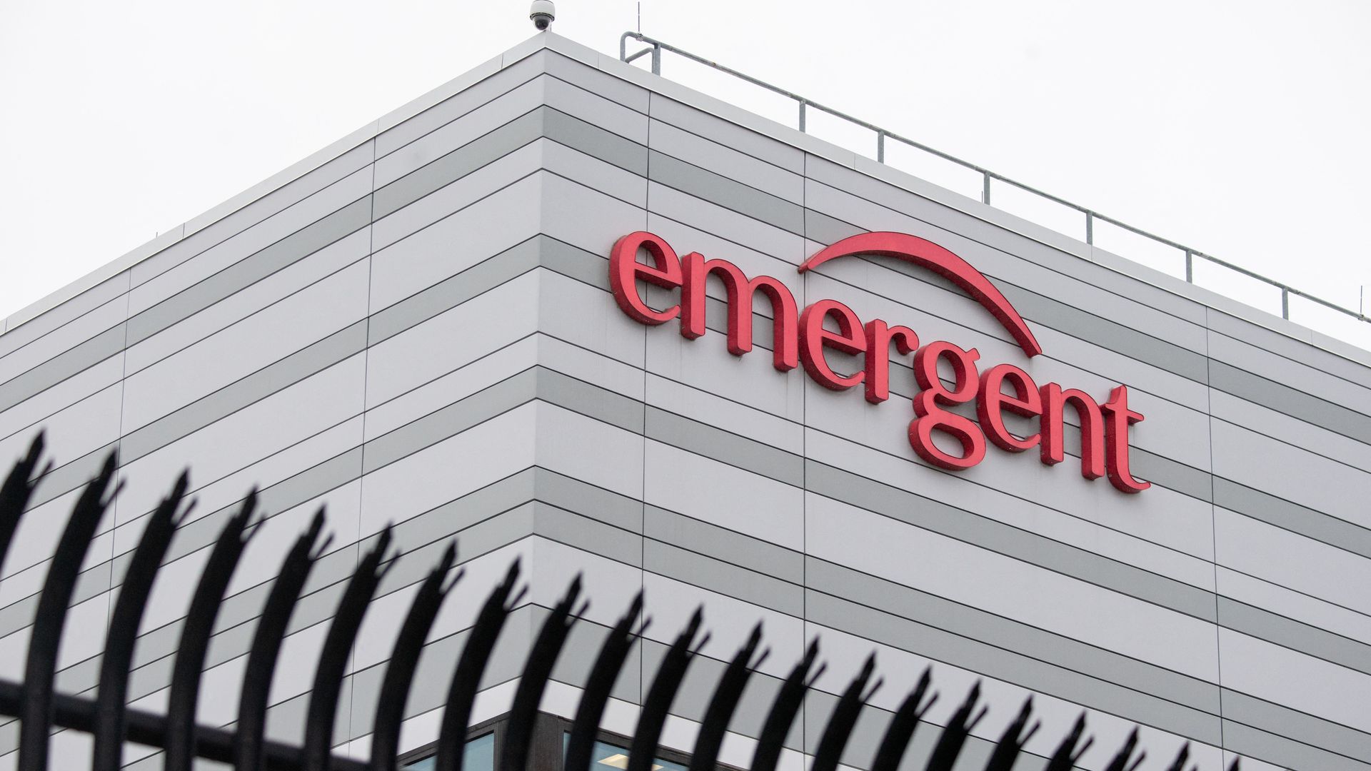 The Emergent BioSolutions plant in Baltimore in April 2021.