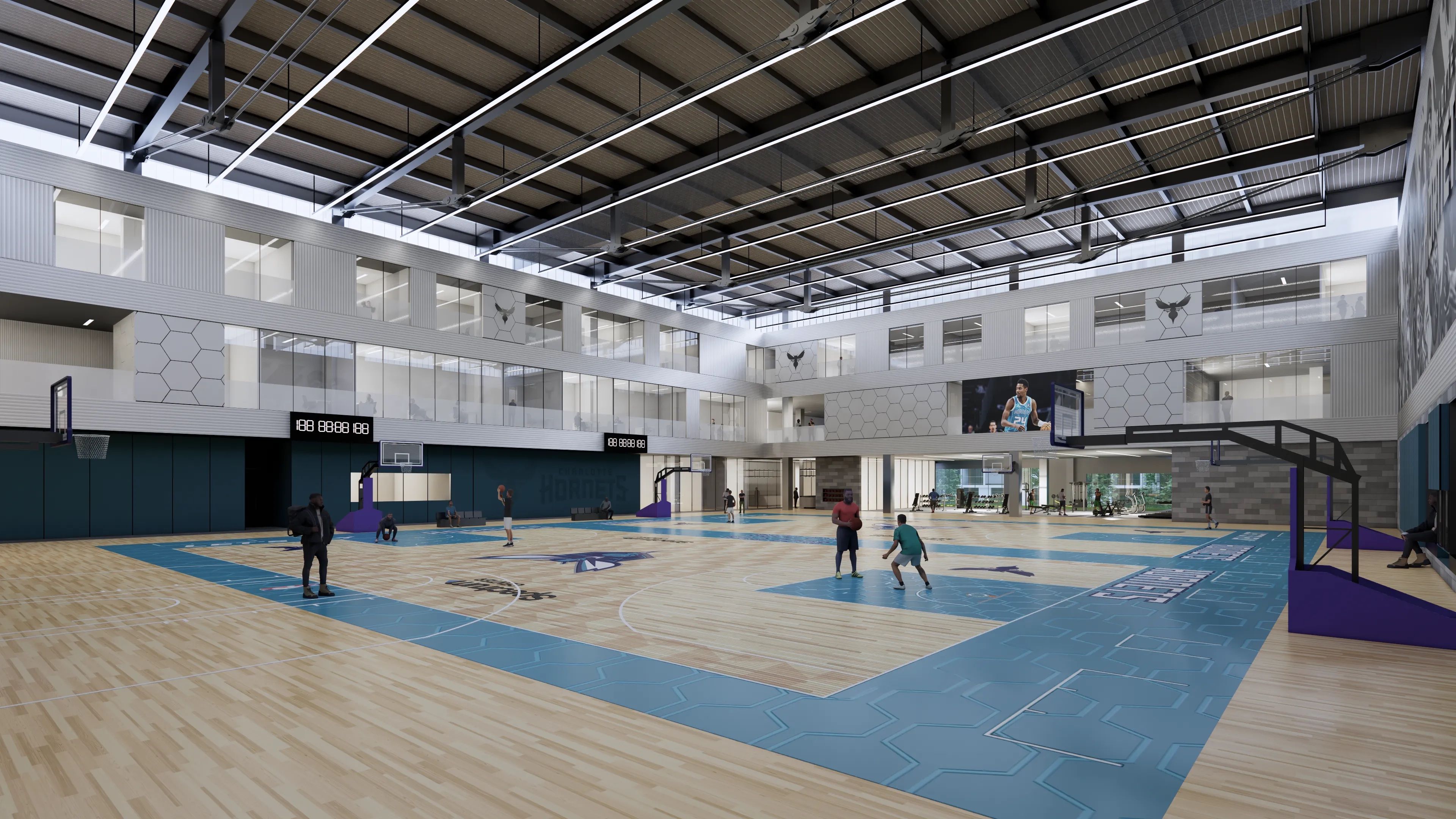 rendering of basketball court