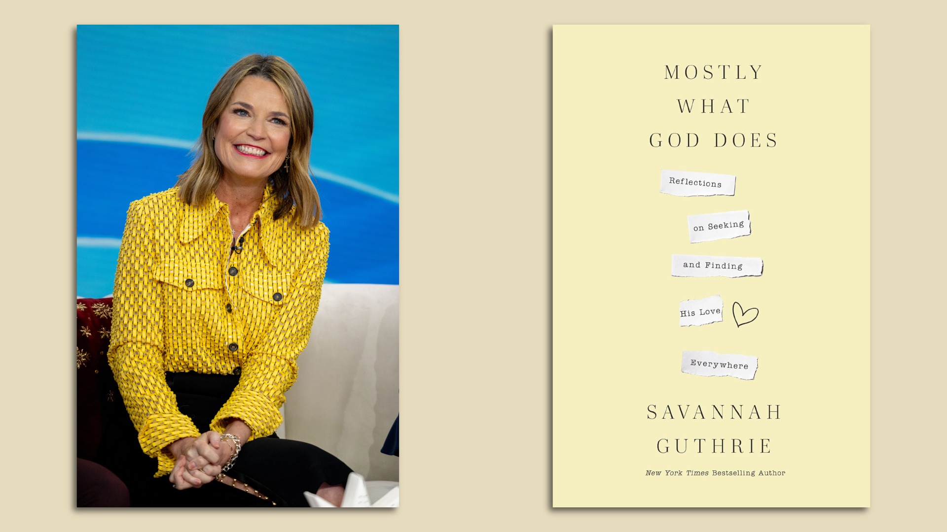 The book cover of "Mostly What God Does" by Savannah Guthrie