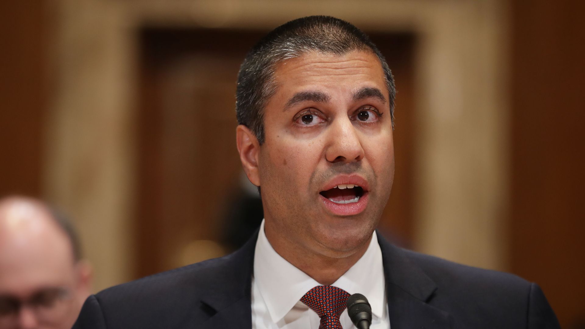 FCC Chairman Ajit Pai testifies before a Senate subcommittee in 2018.