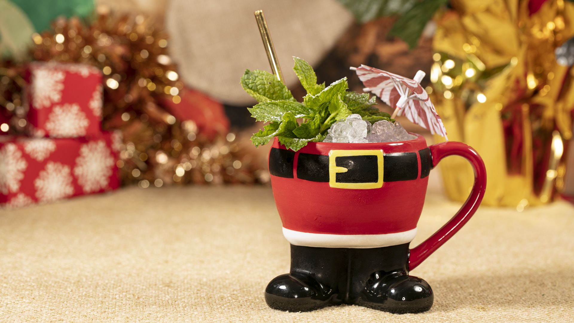 A mug of santa's pants