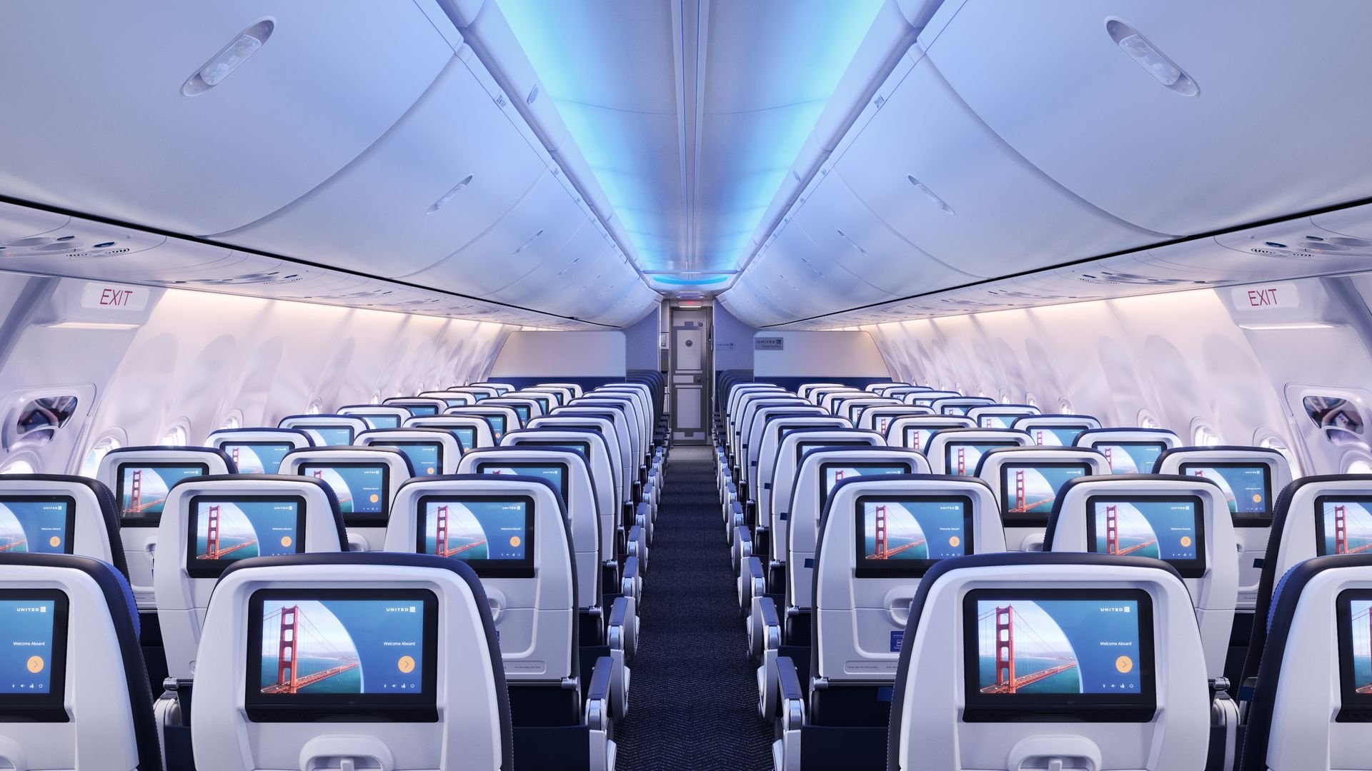 Photo of United Airline cabin