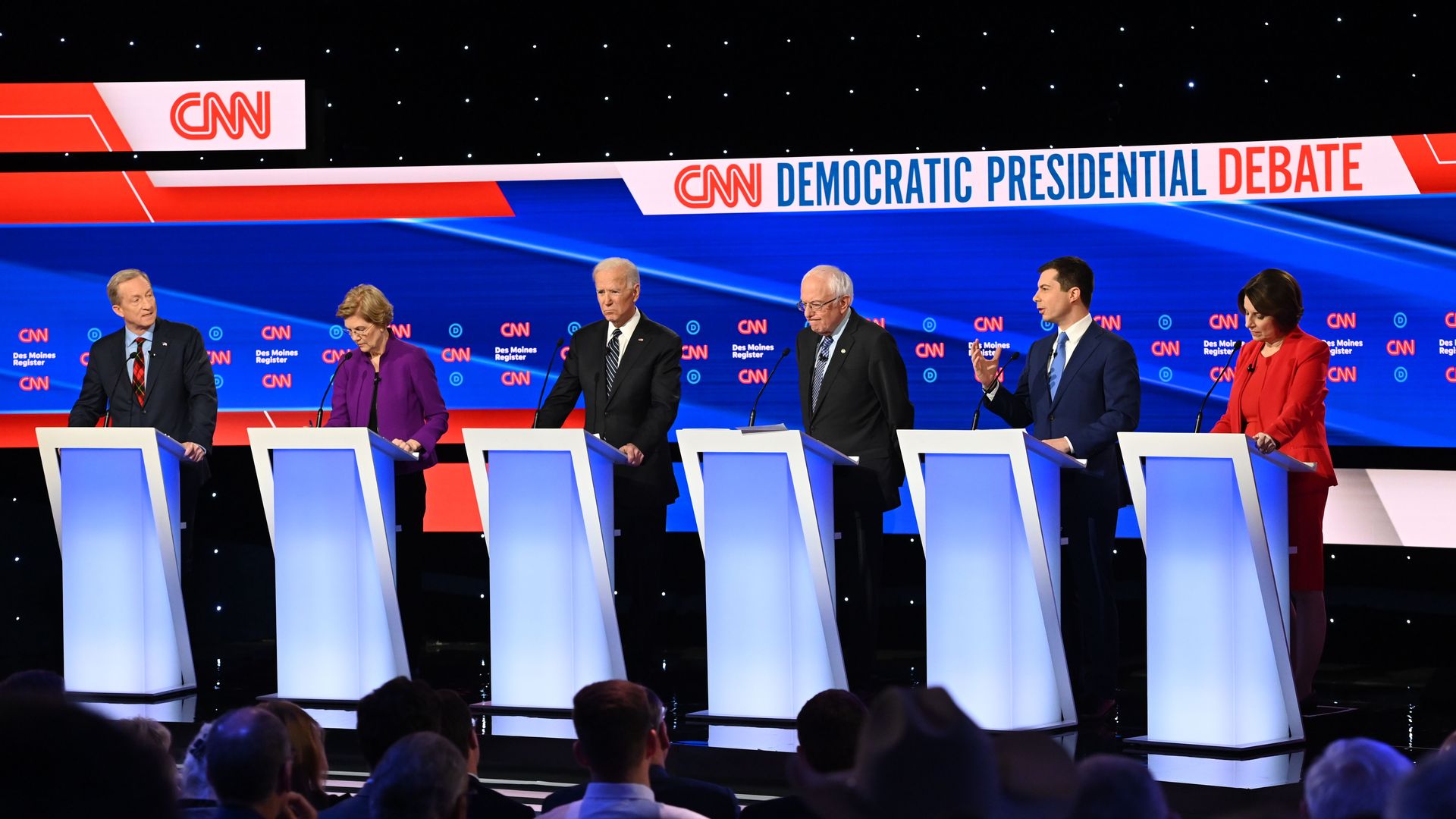 2020 Democratic candidates on the debate stage
