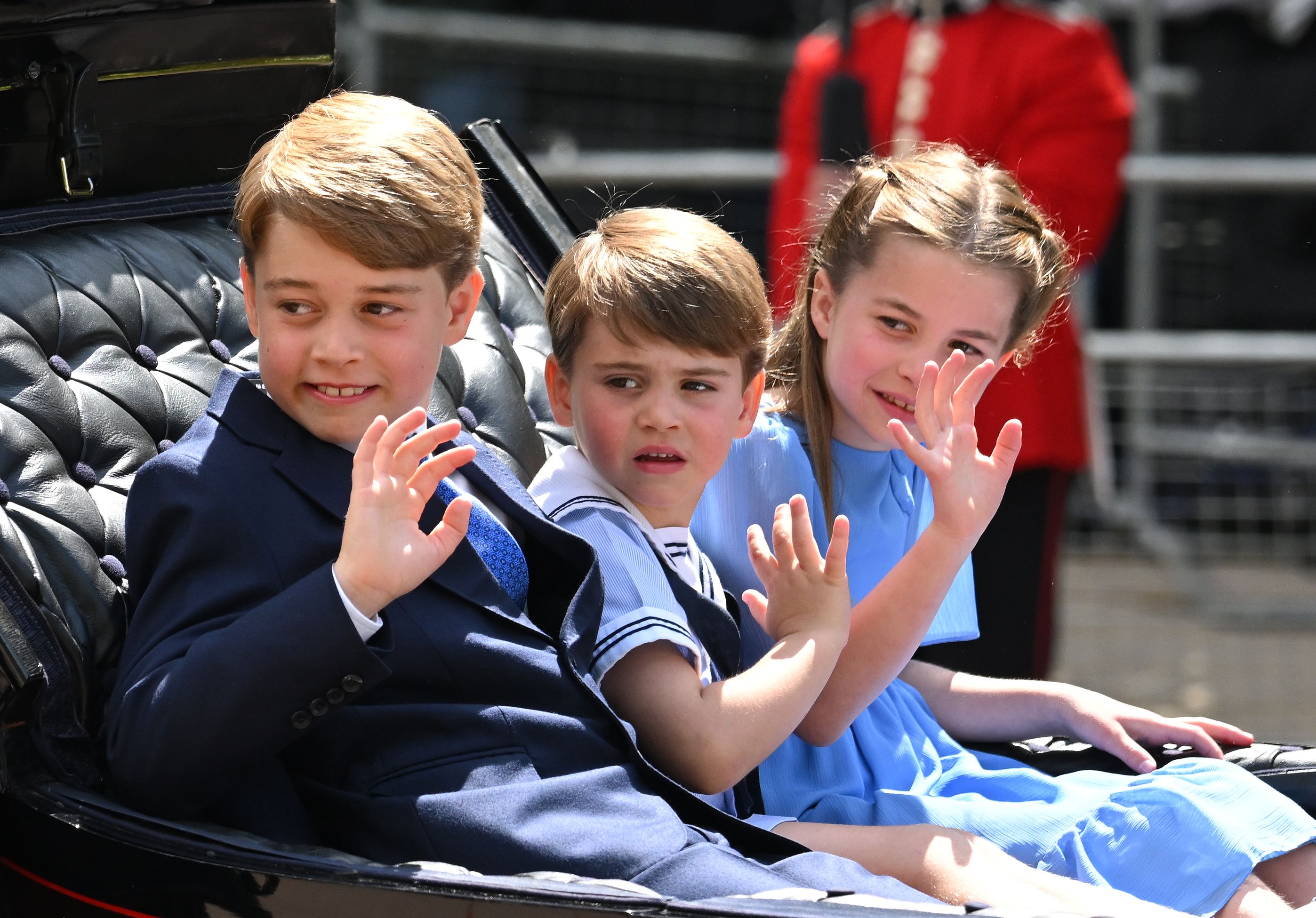 Three of the queen's grandchildren