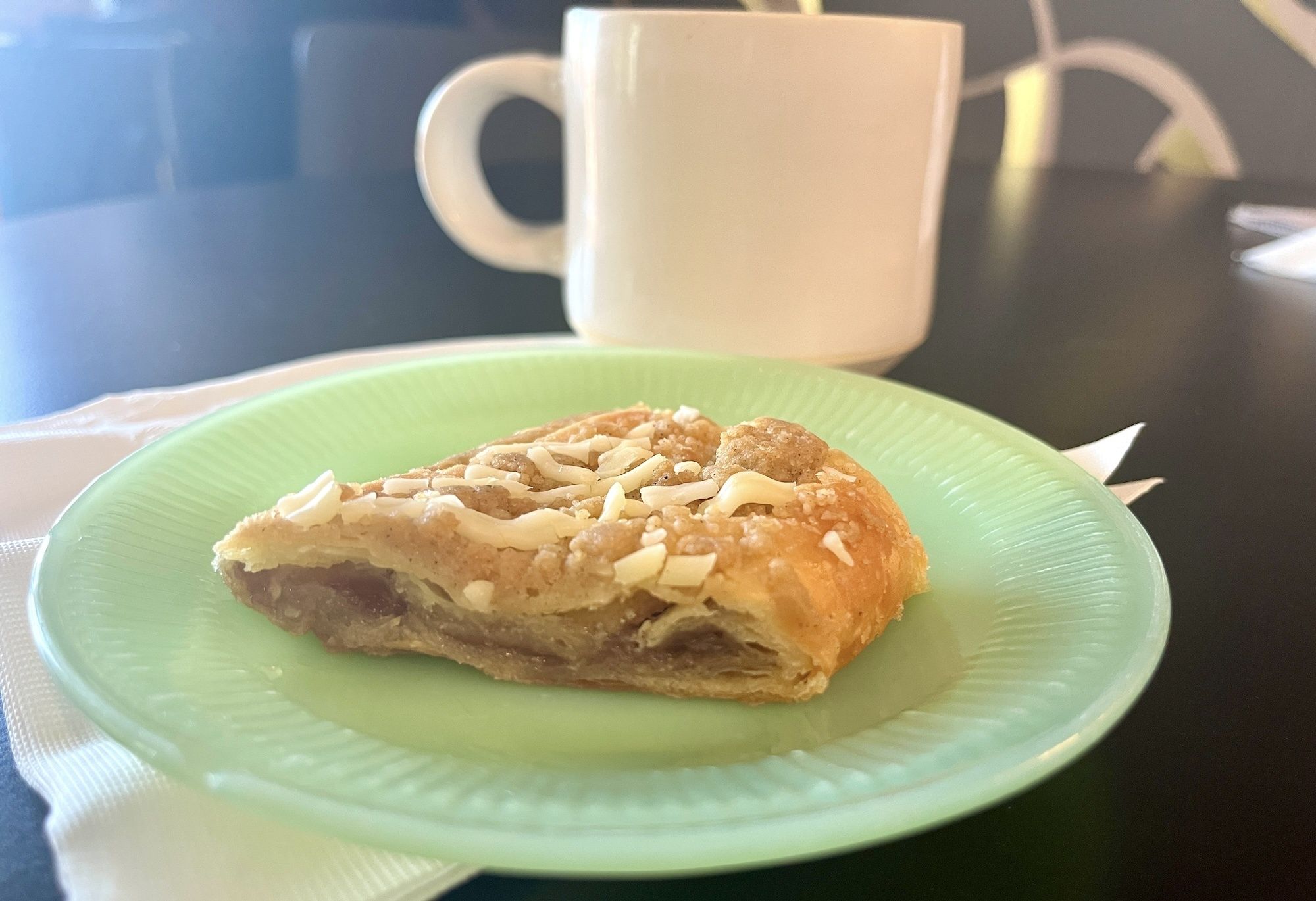 Photo of a pastry on a plate 