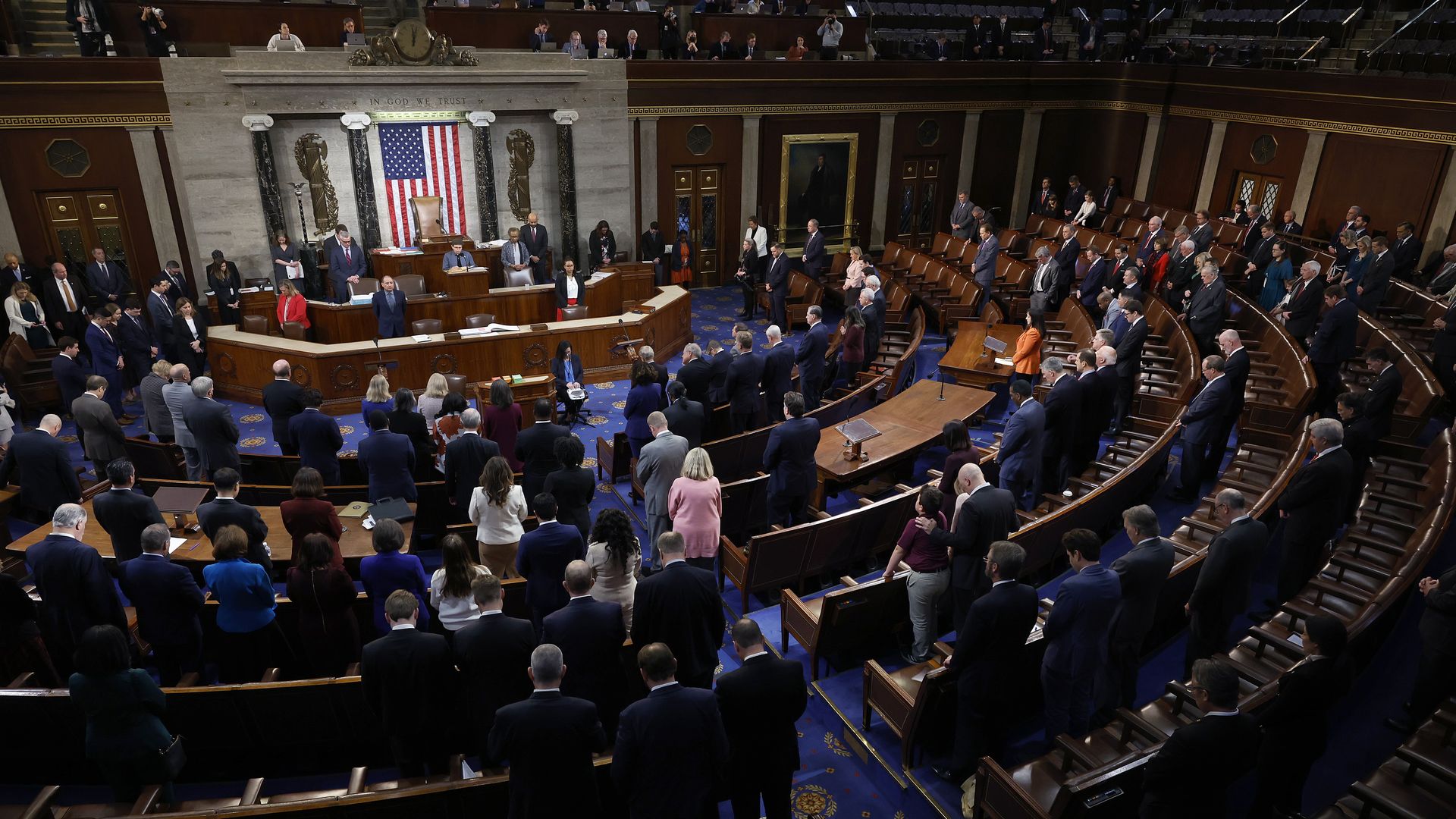 The House of Representatives convenes for the second day of elections for Speaker of the House at the U.S. Capitol Building on January 04, 2023 in Washington, DC.