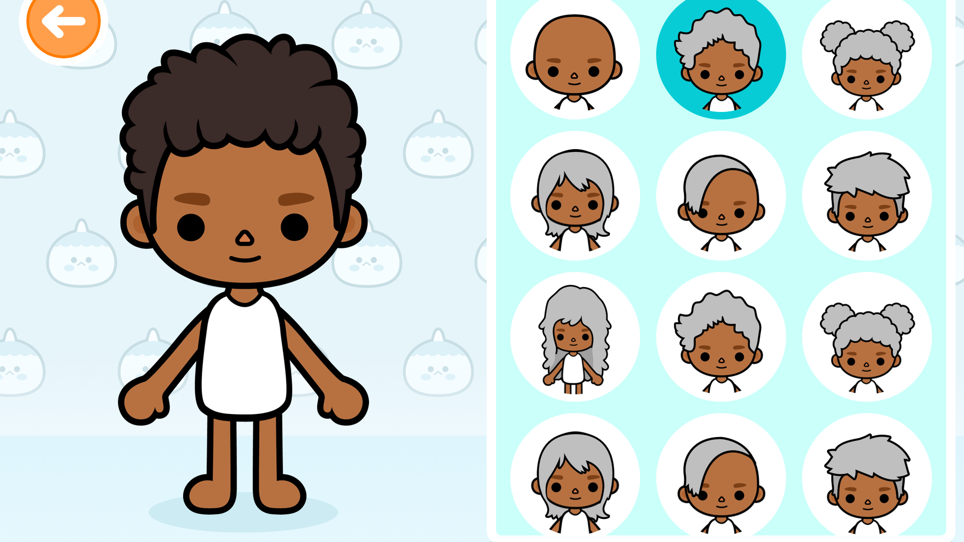 The character creator feature in Toca Life lets kids choose their own hair style and outfits, regardless of gender