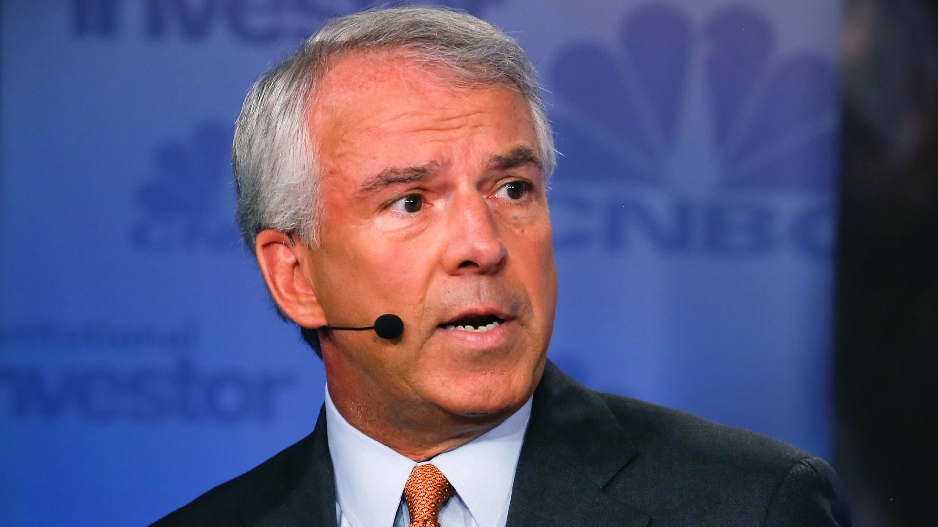 Former Celgene CEO Bob Hugin speaks at a conference.
