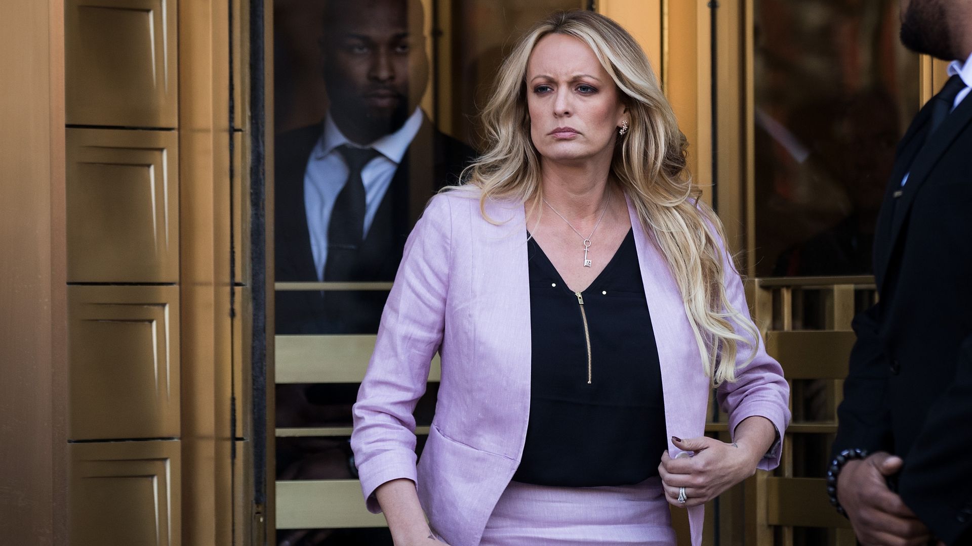Stormy Daniels exiting court