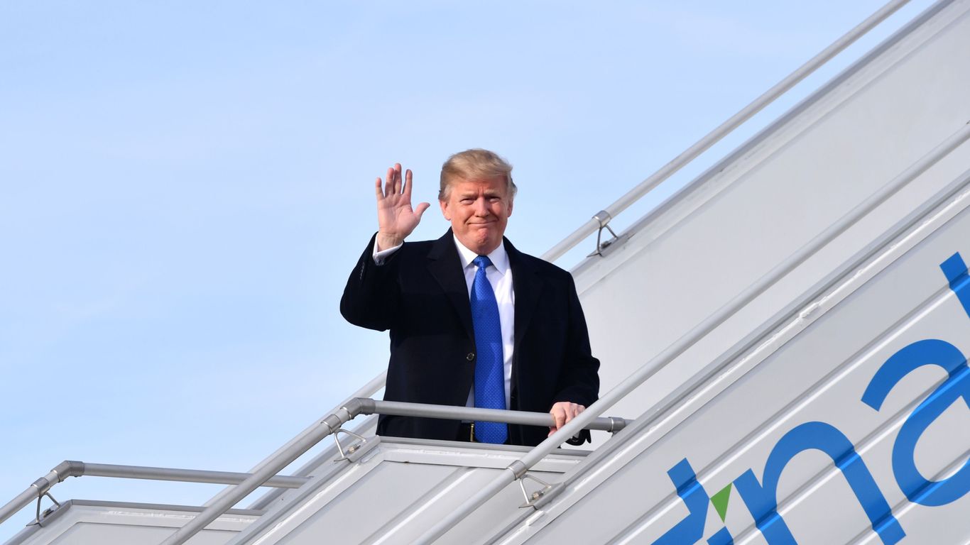 Trump Arrives In Davos