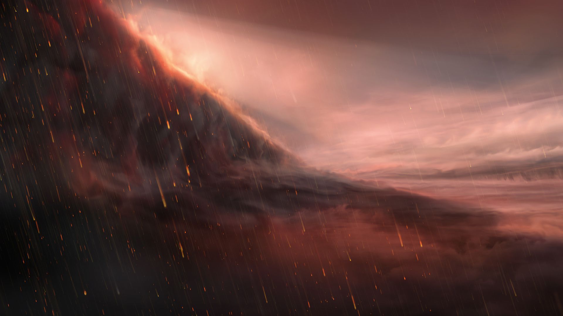 Artist's illustration of the iron rain