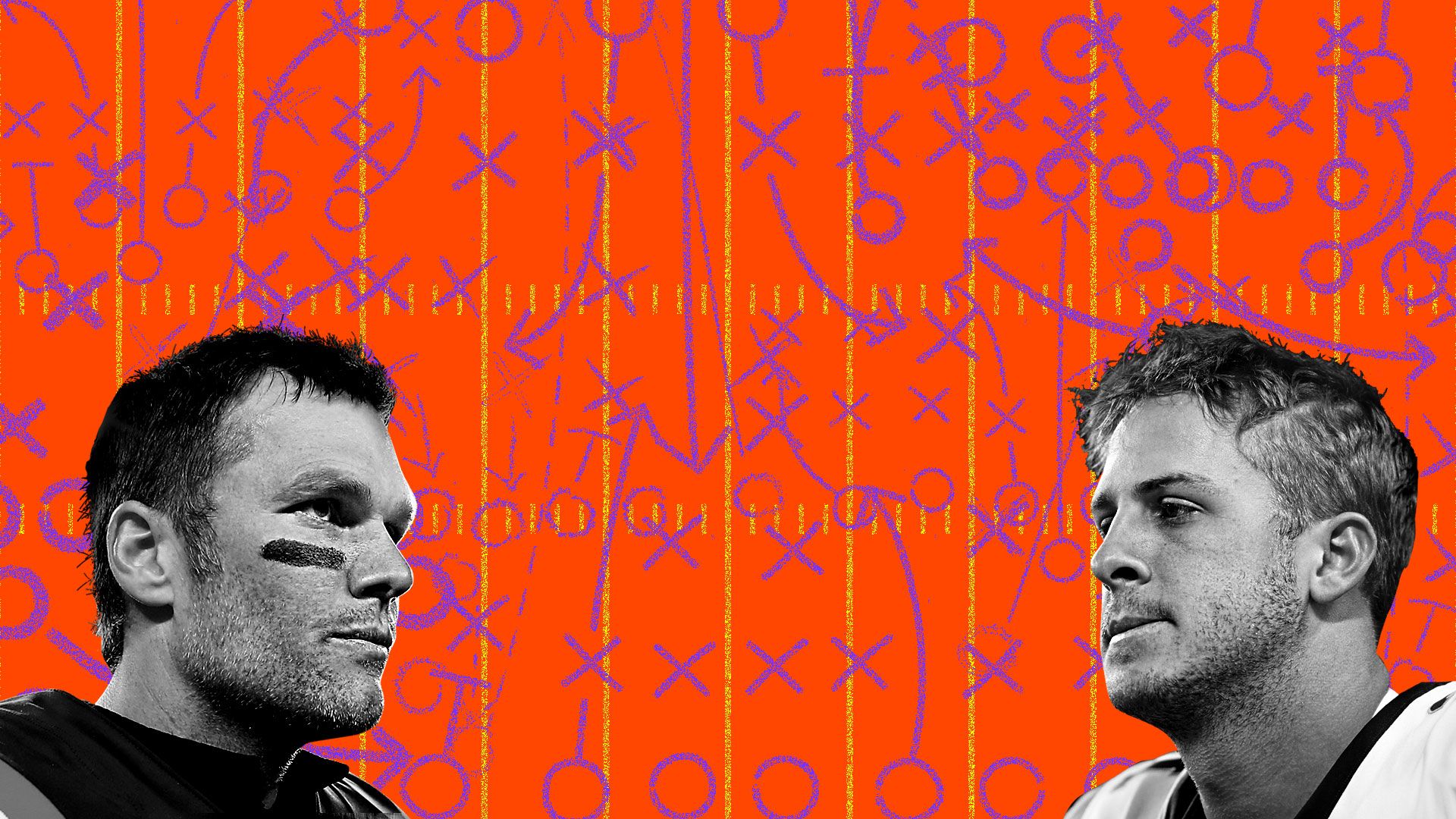 Tom Brady and Jared Goff