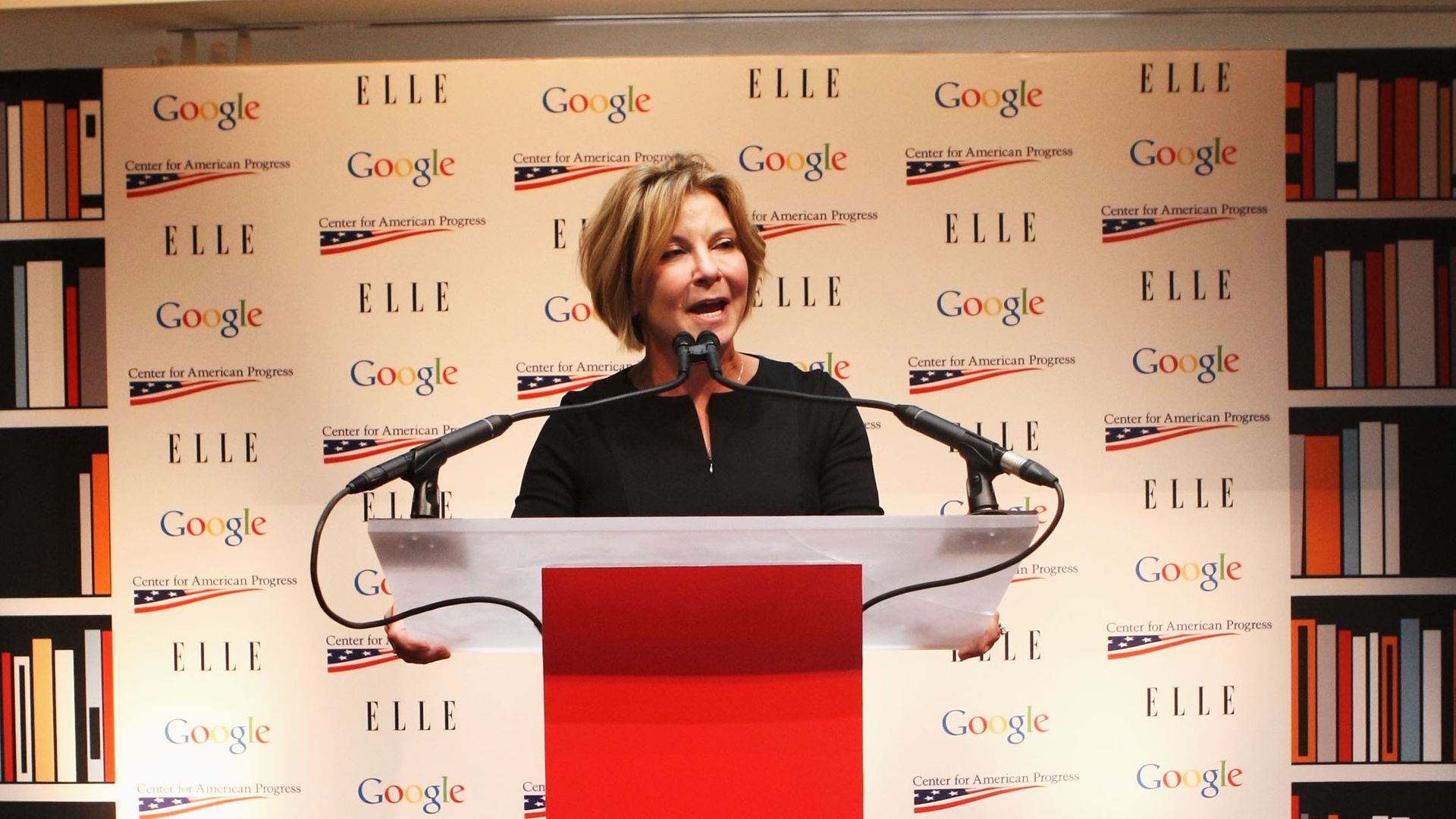 Susan Molinari speaks at the celebration for leading women in Washington hosted by GOOGLE, ELLE, and The Center for American Progress 