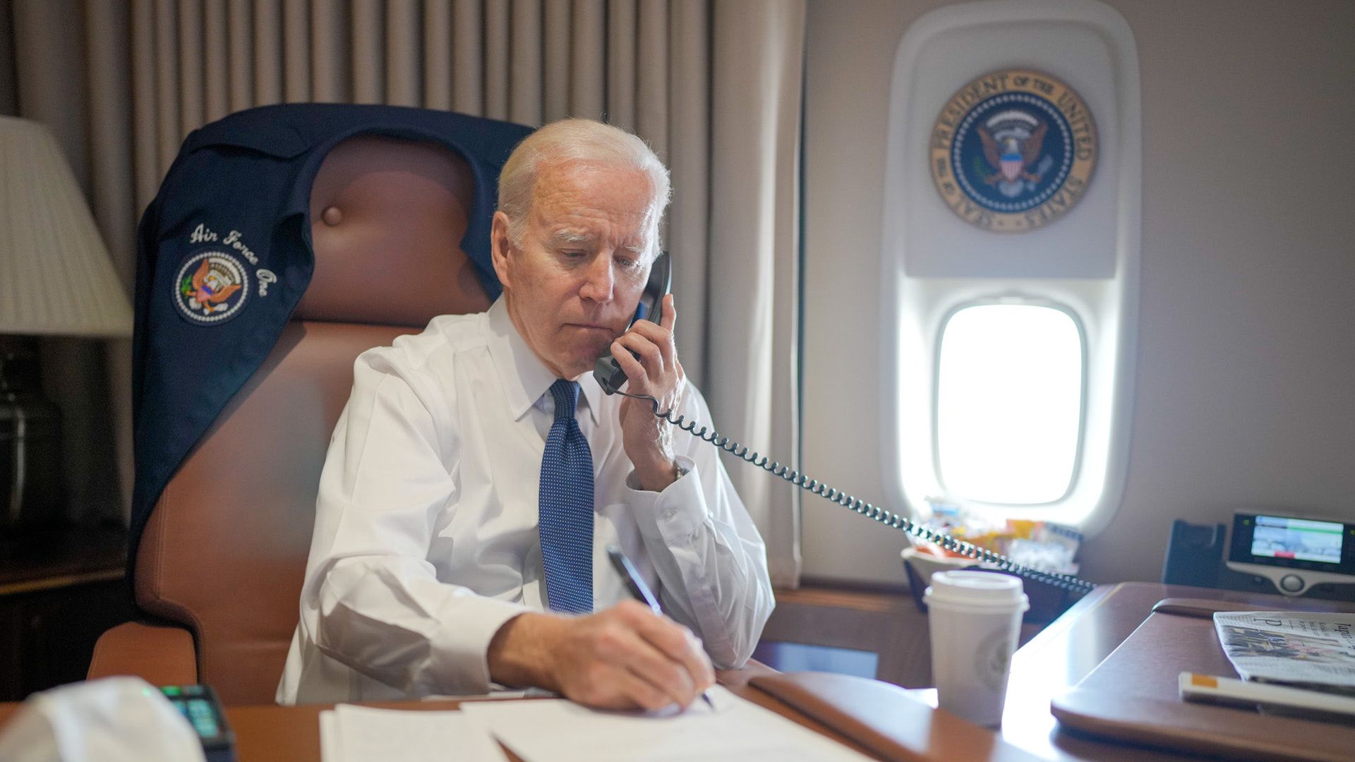 Biden on the phone