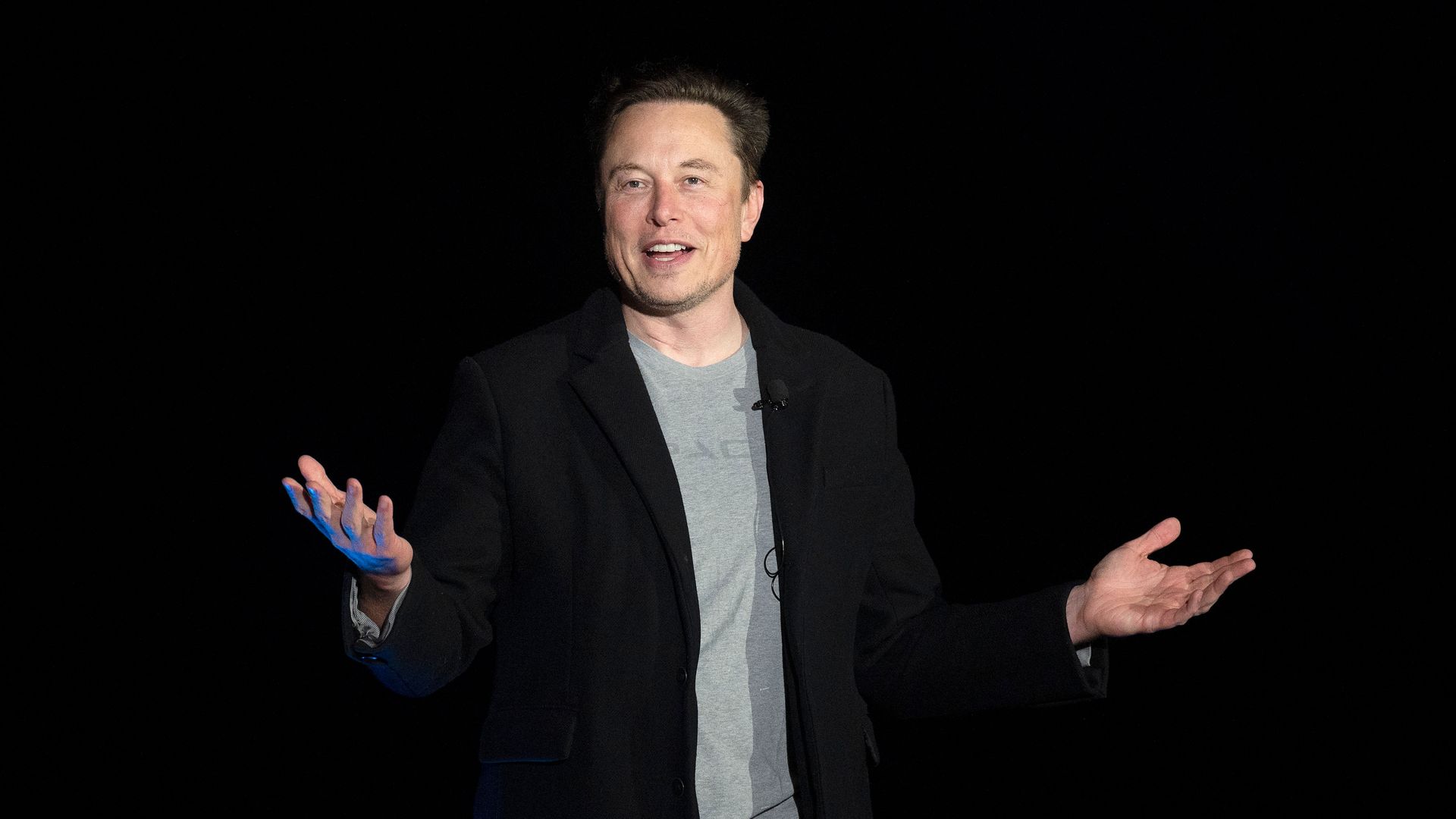 Elon Musk speaking in Texas in February 2022.