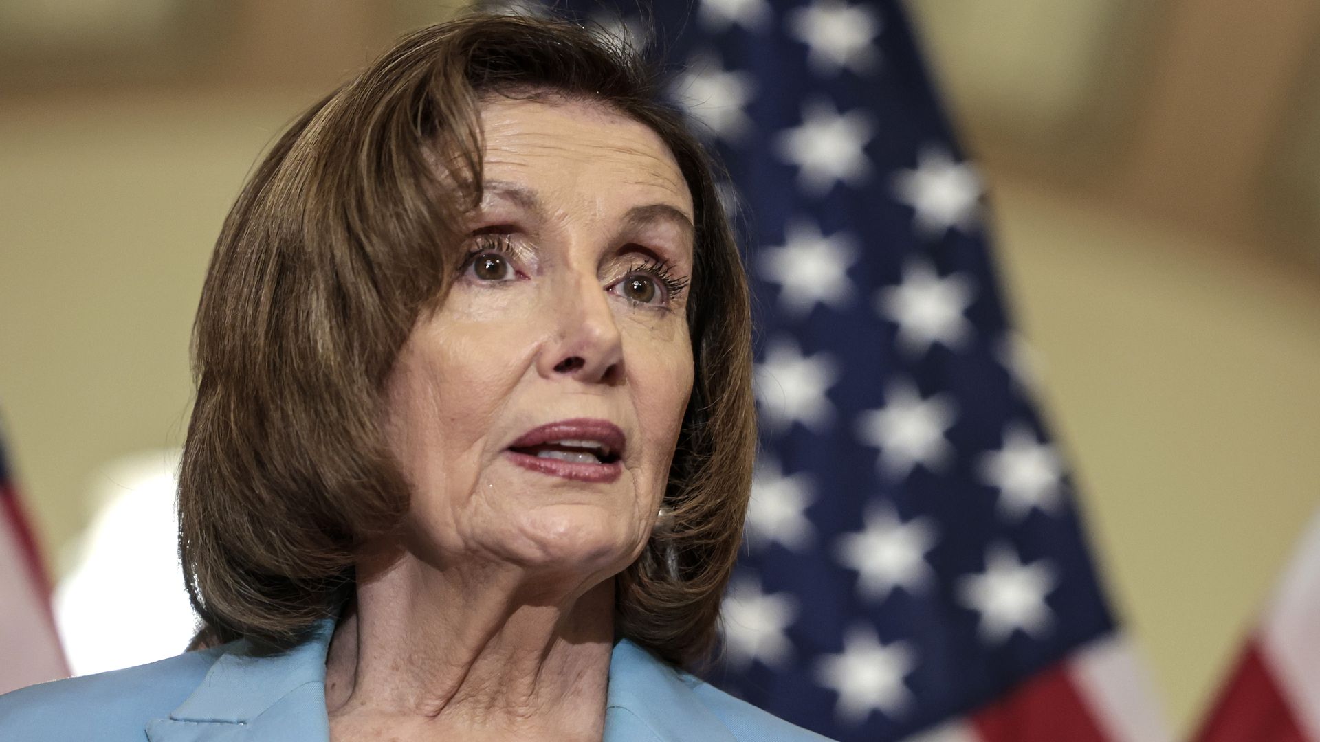 U.S. House Speaker Nancy Pelosi (D-CA) delivers remarks.