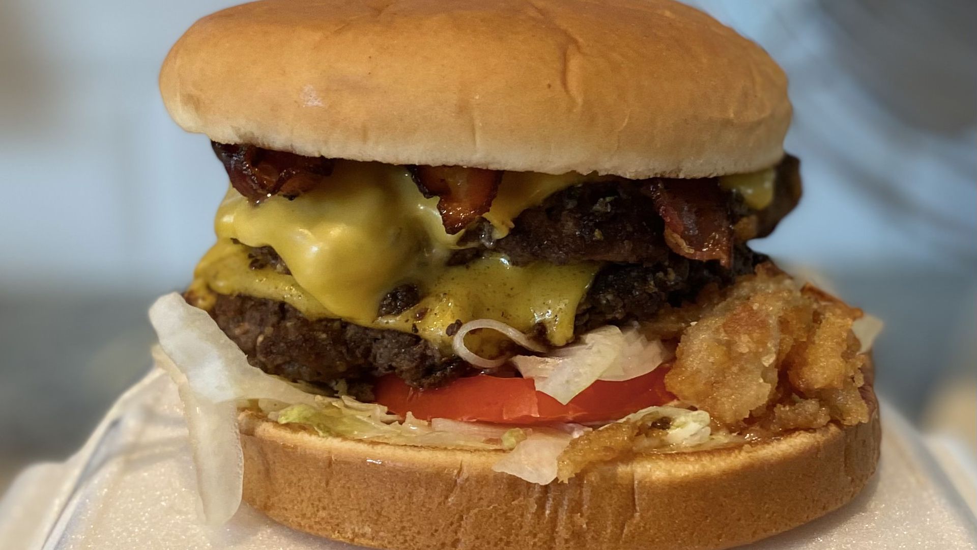 Thee Bacon Double Cheese from Thee Burger Spot.