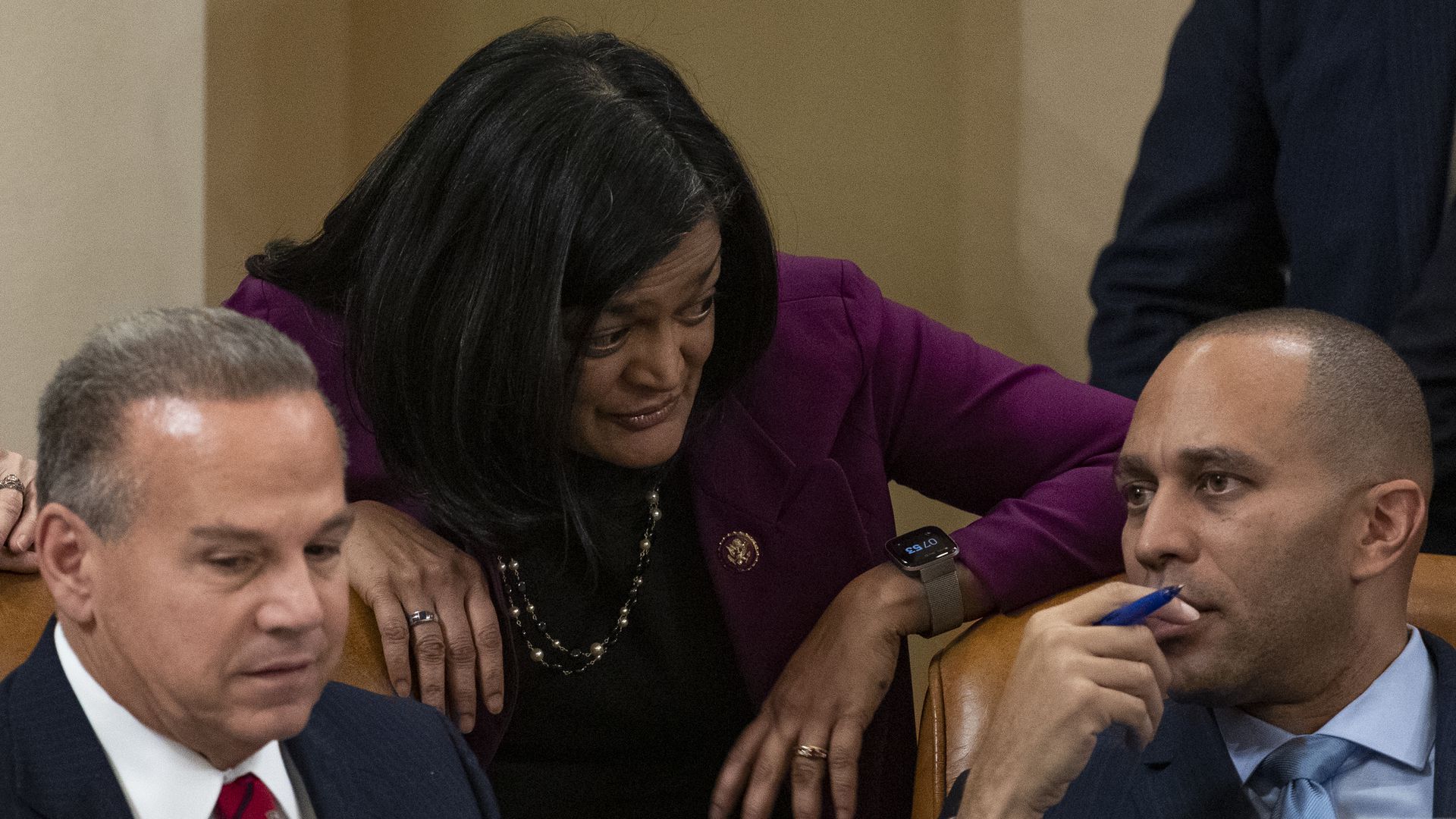 Hakeem Jeffries with Pramila Jayapal