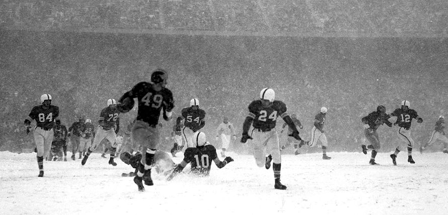 snow bowl michigan vs ohio state 1950