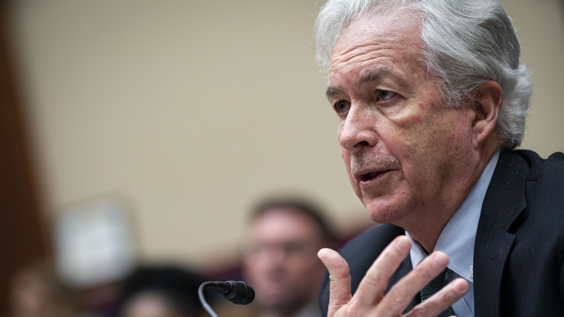 CIA Director William Burns speaking during a congressional hearing in March 2022.