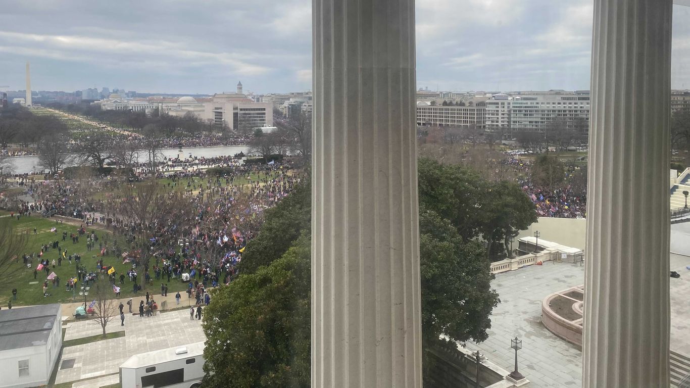 U.S. Capitol locked down as "March for Trump" protesters breach building thumbnail