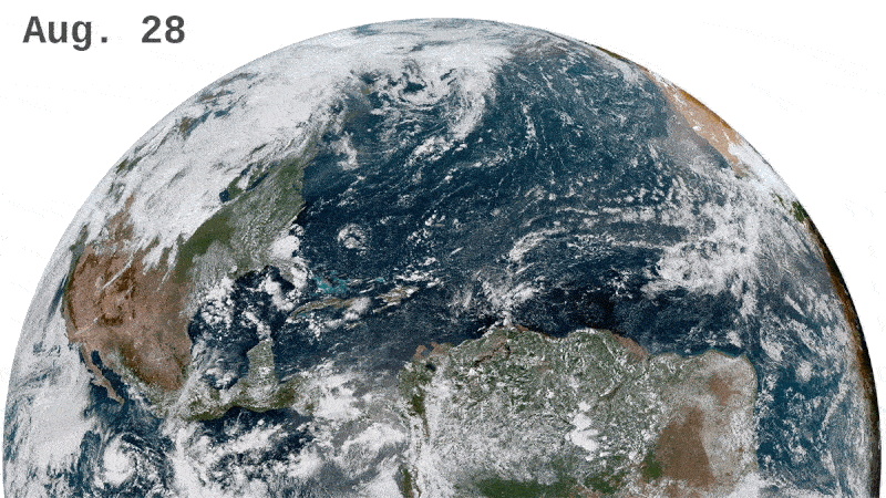 Animation of Hurricane Florence's movement toward the North Carolina coast.