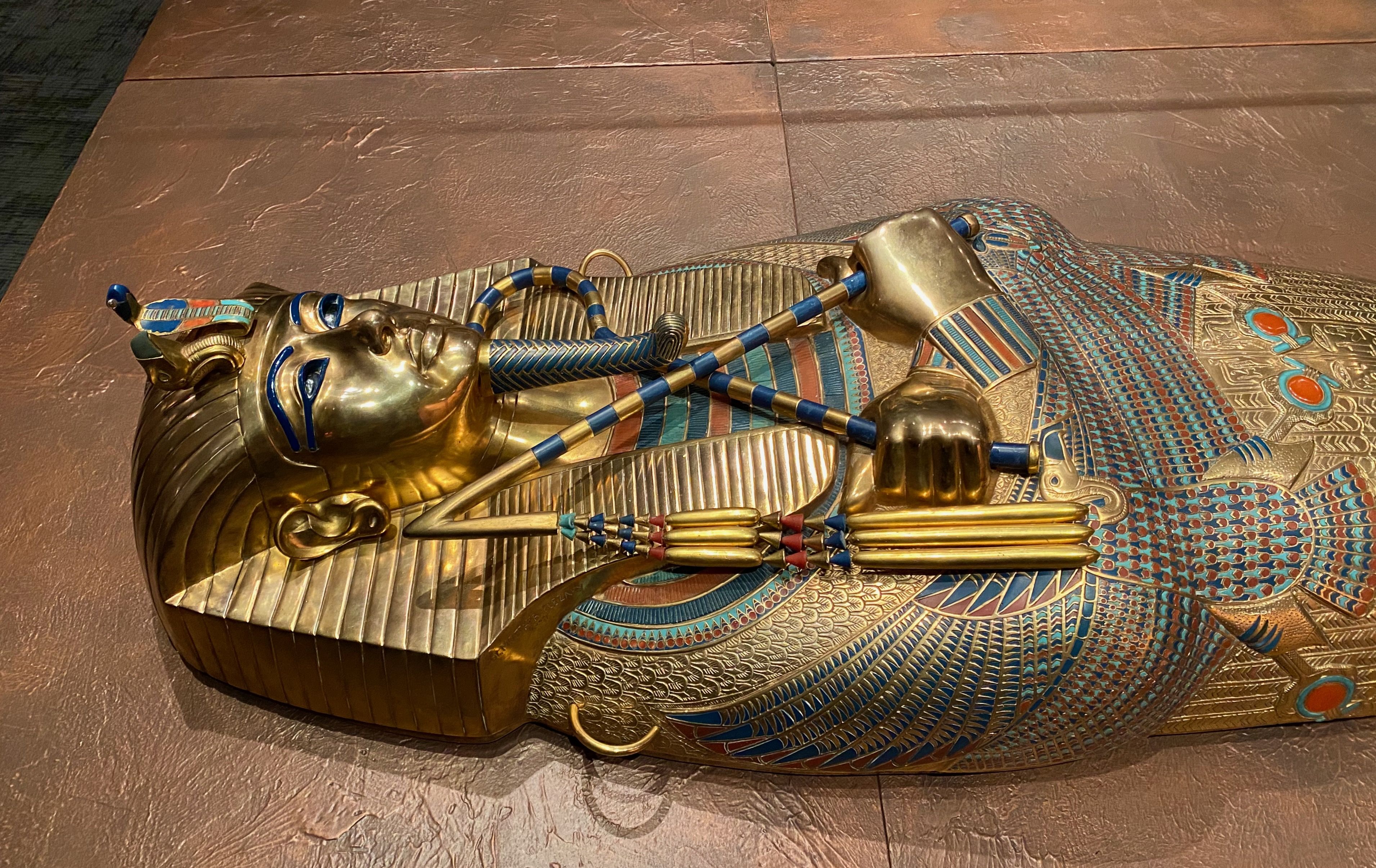 Tutankhamun's inner gold coffin, shaped in his likeness