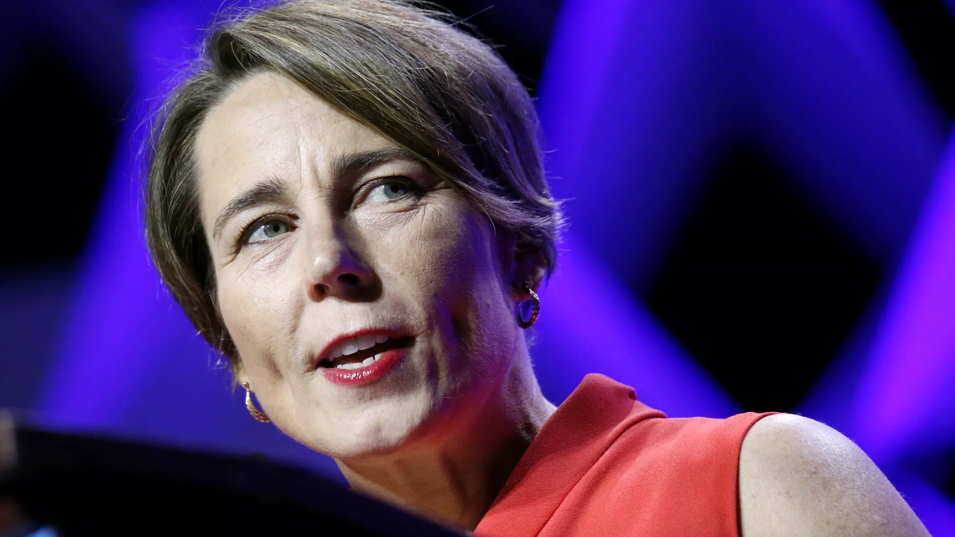 A closeup photo of Attorney General Maura Healey