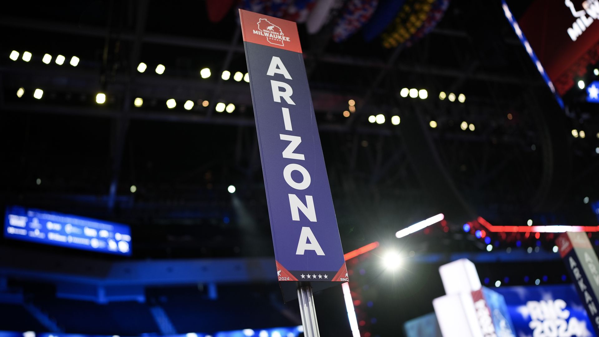 A sign that says "ARIZONA."