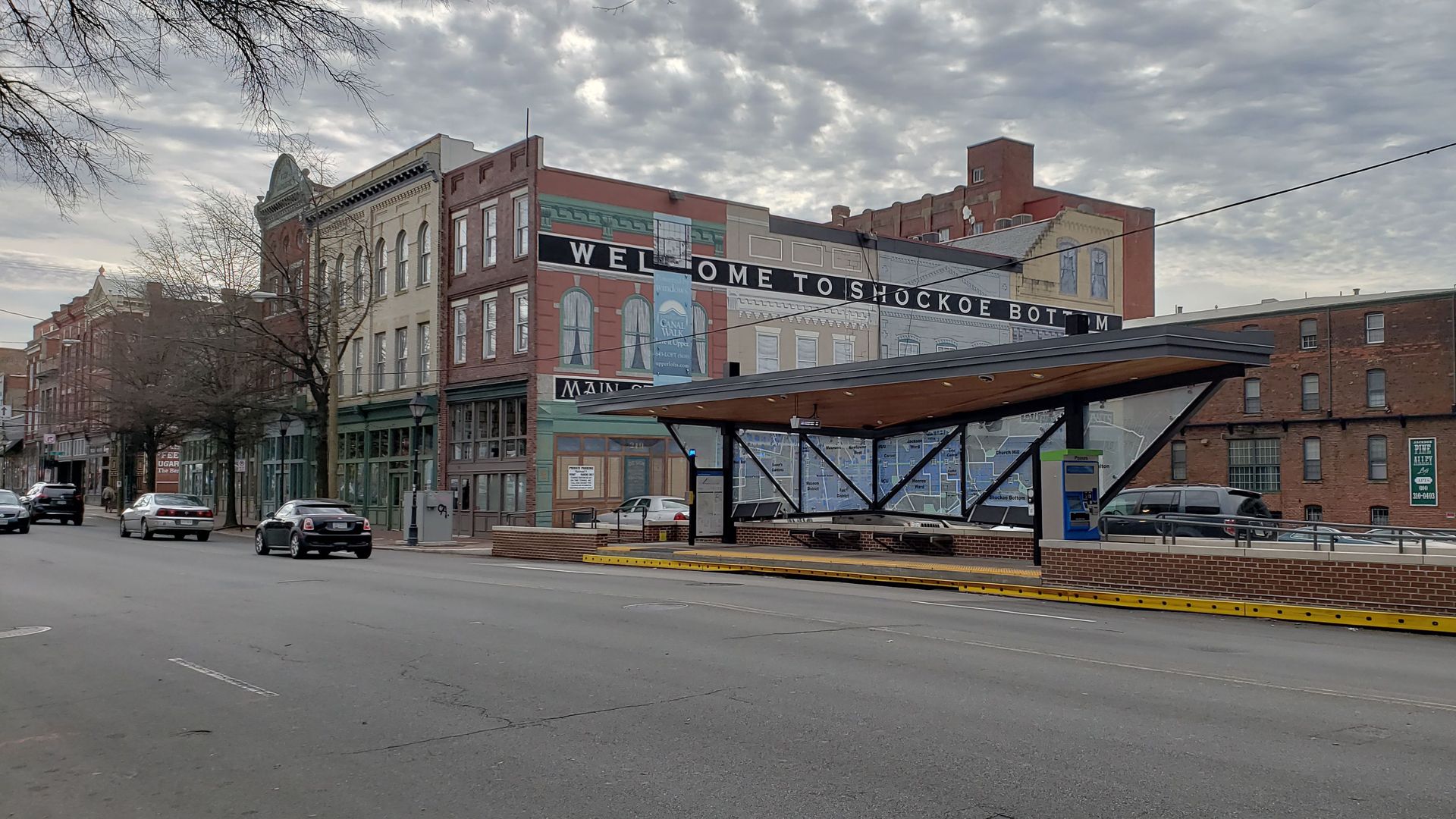 a sign that says welcome to Shockoe Bottom 