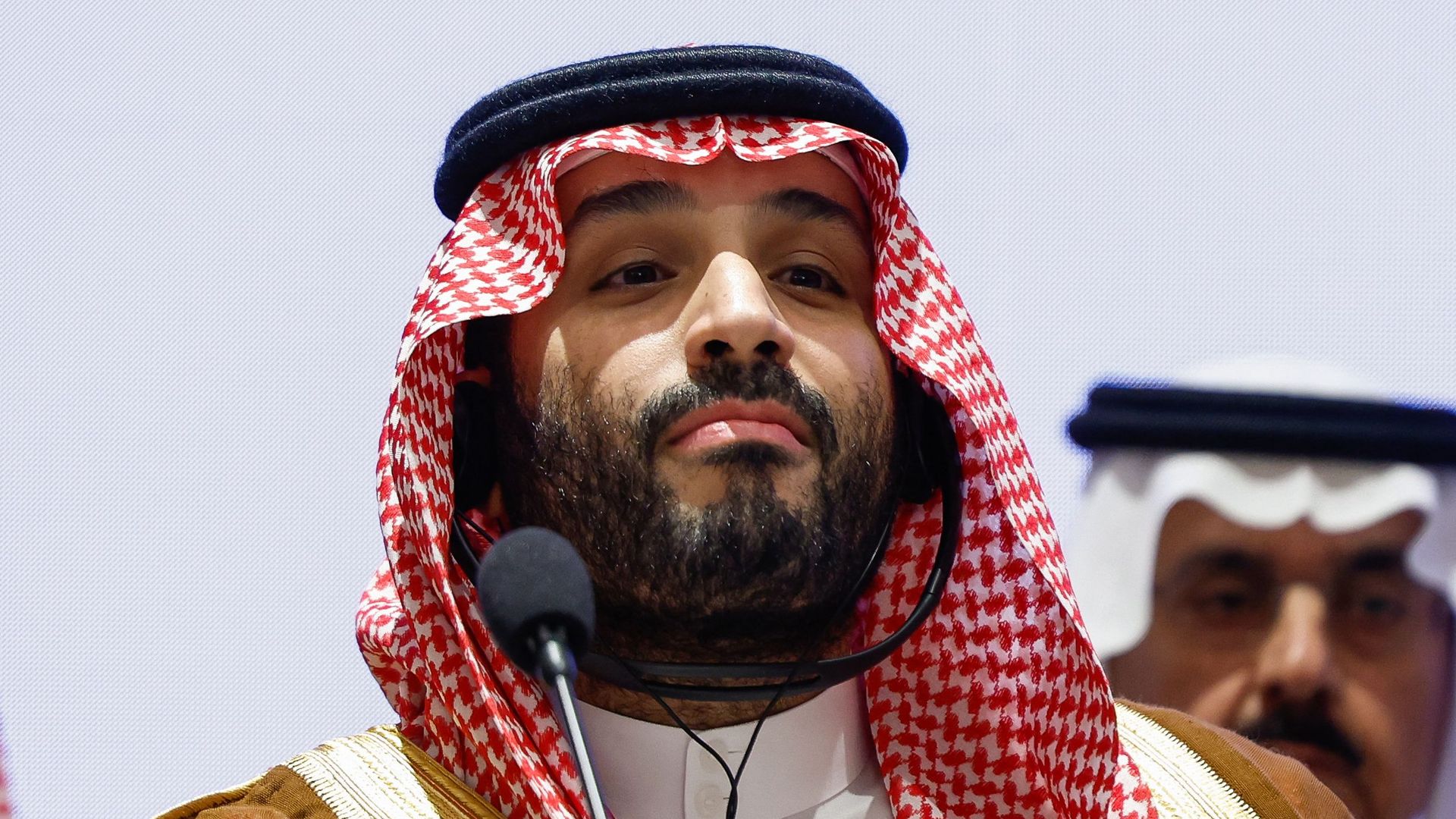 Saudi Arabia's Crown Prince and Prime Minister Mohammed bin Salman attends a session on 'Partnership for Global Infrastructure and Investment' as part of the G20 summit in New Delhi on September 9, 2023. 