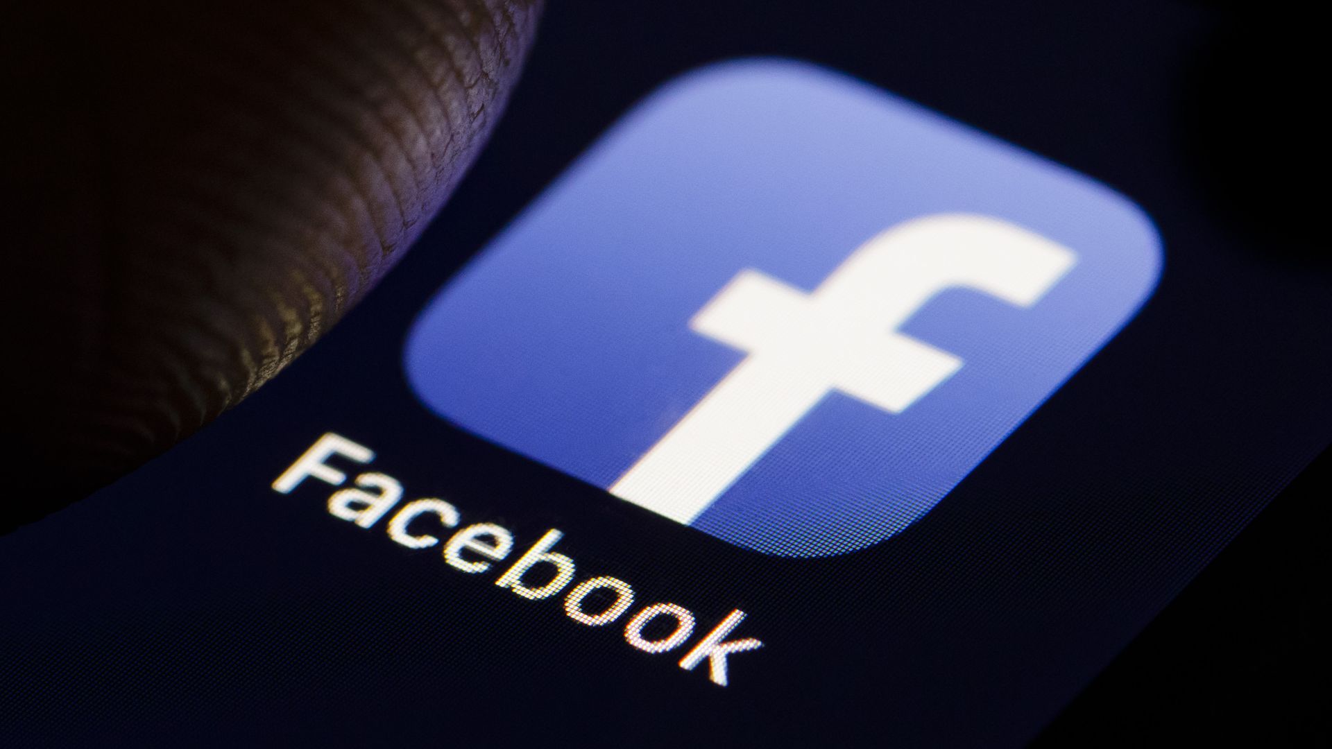Photo of Facebook mobile app icon.