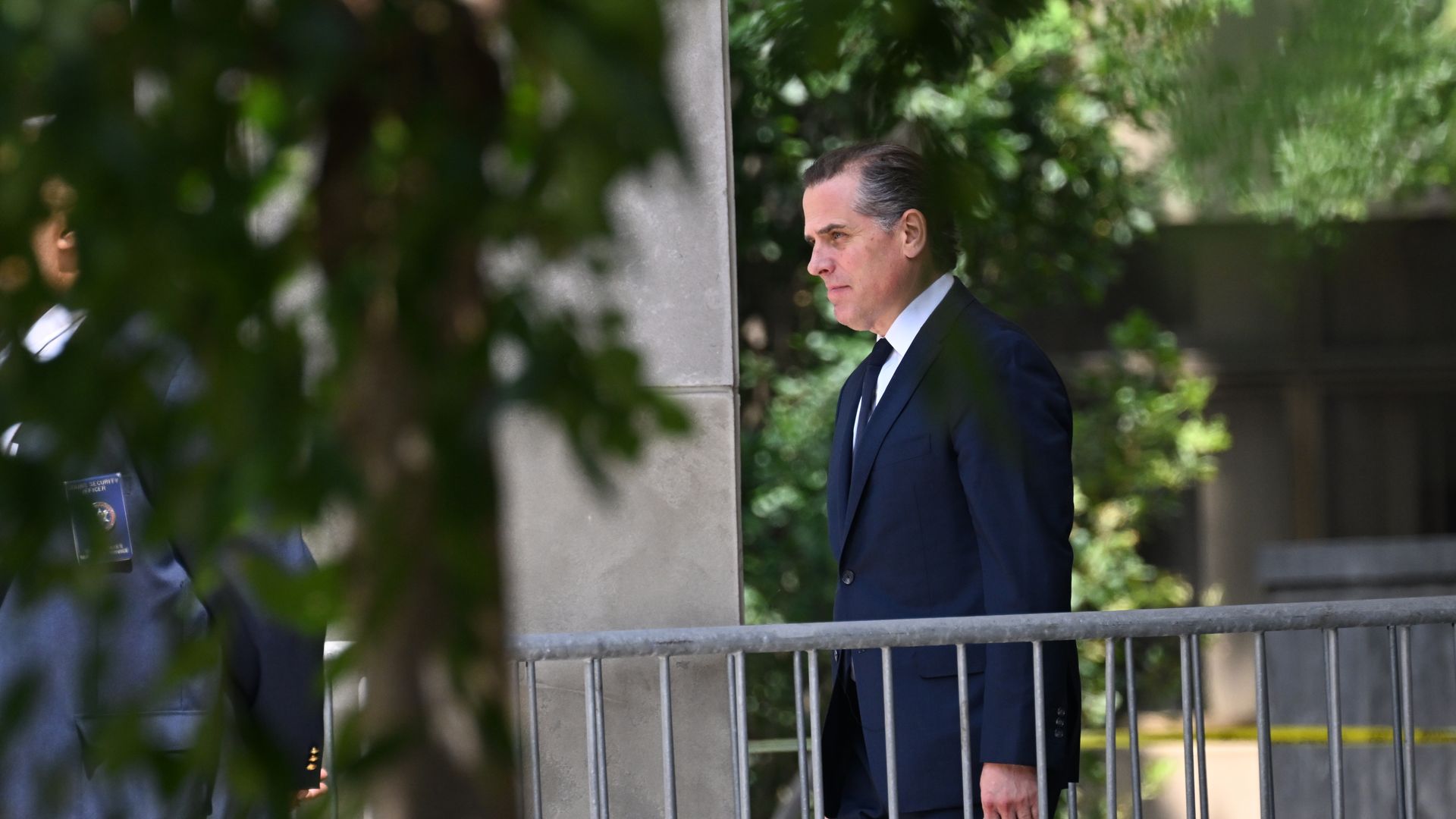 Hunter Biden, son of U.S. President Joe Biden, departs the J. Caleb Boggs Federal Building and United States Courthouse on July 26, 2023 in Wilmington, Delaware