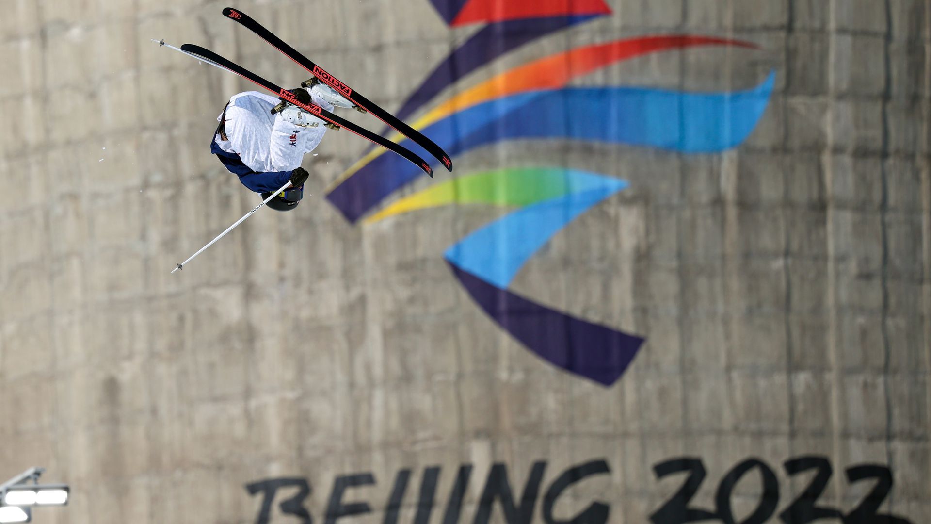 Team USA's Colby Stevenson performs a trick  during the Men's Freestyle Skiing Freeski Big Air Final on Day 5 of the 2022 Winter Olympic Games at Big Air Shougangin Beijing, China, on Feb. 9. 